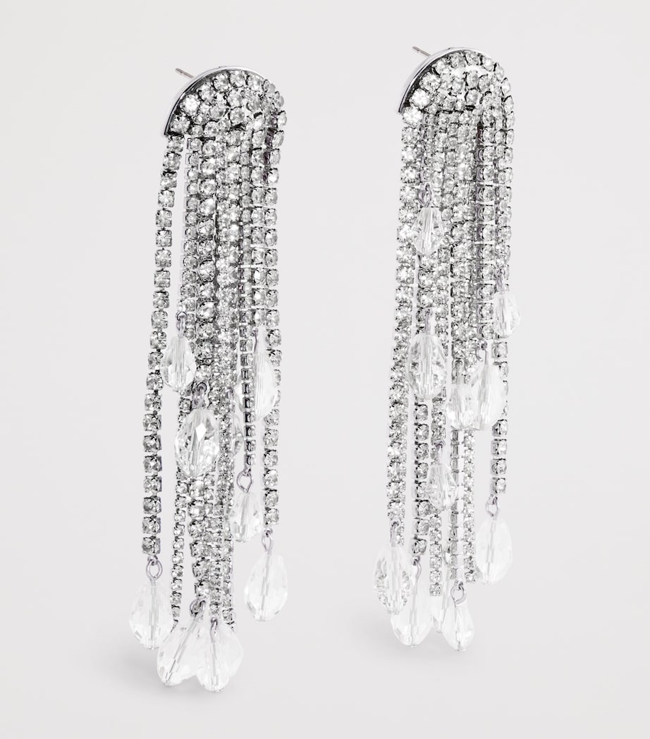 Crystal Tassel Earrings 904 SILVER Image 3