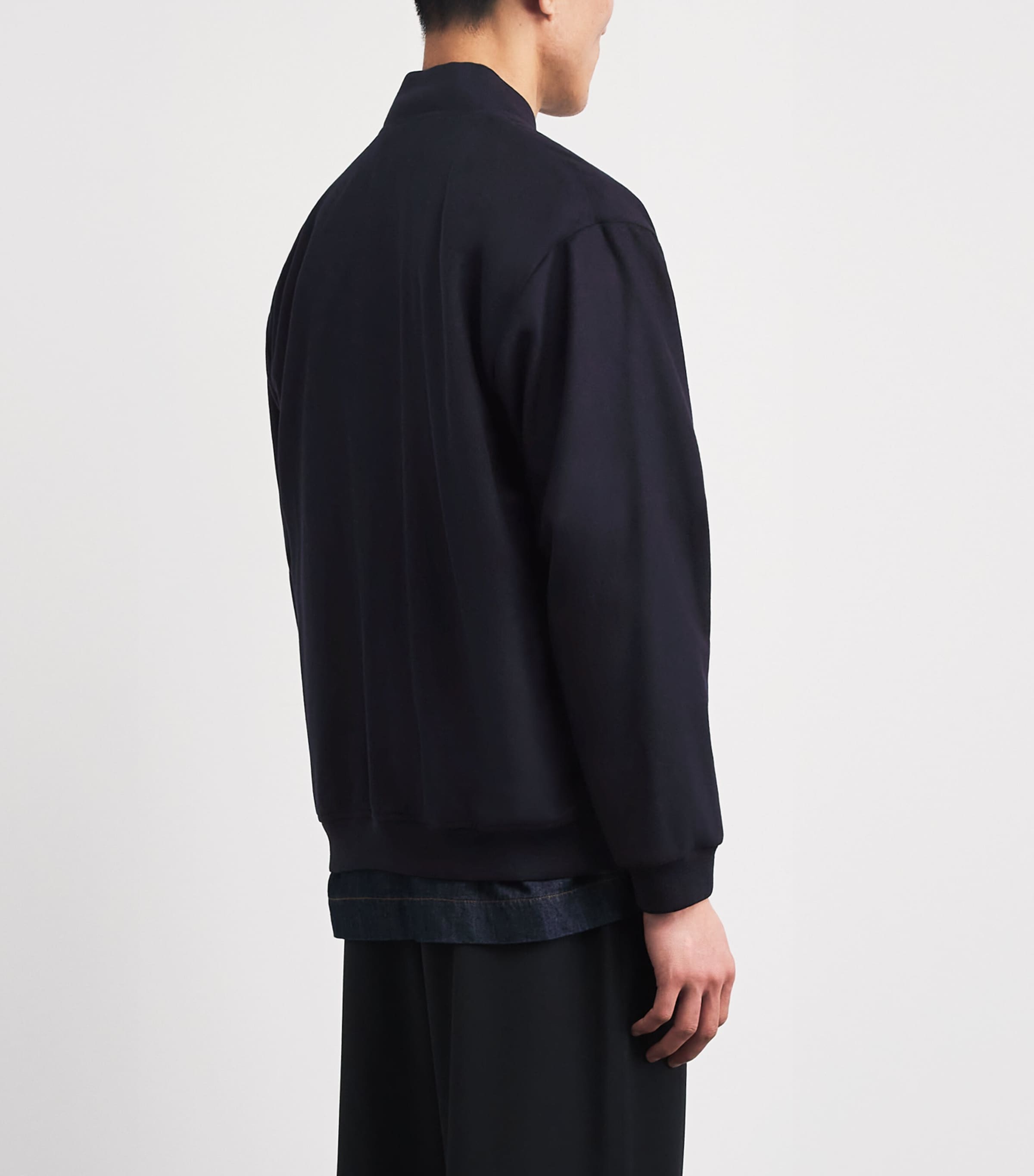 Cashmere Bomber Jacket 170NAVY Image 5