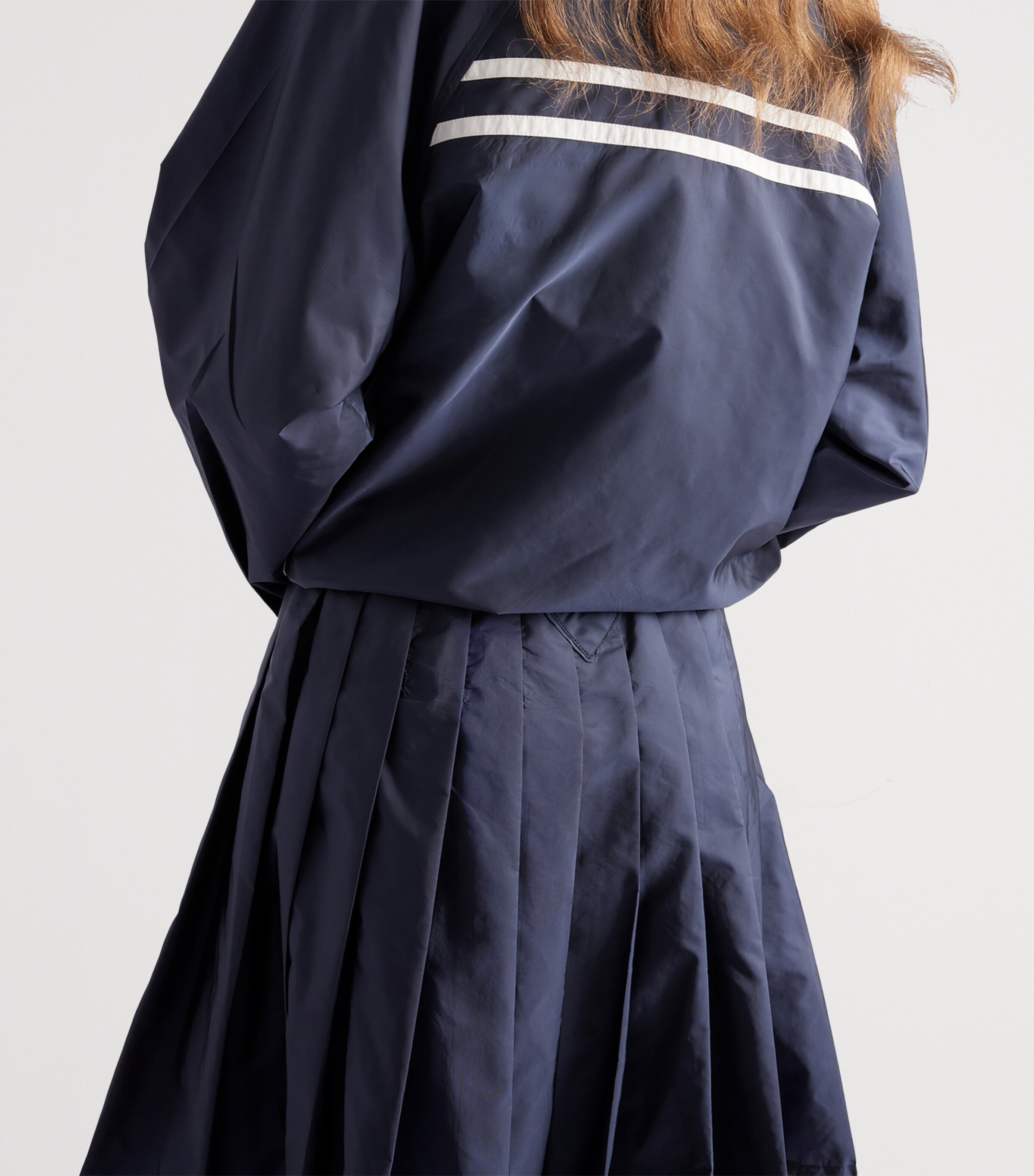 Re-Nylon Pleated Mini Skirt F0AA7 Image 4