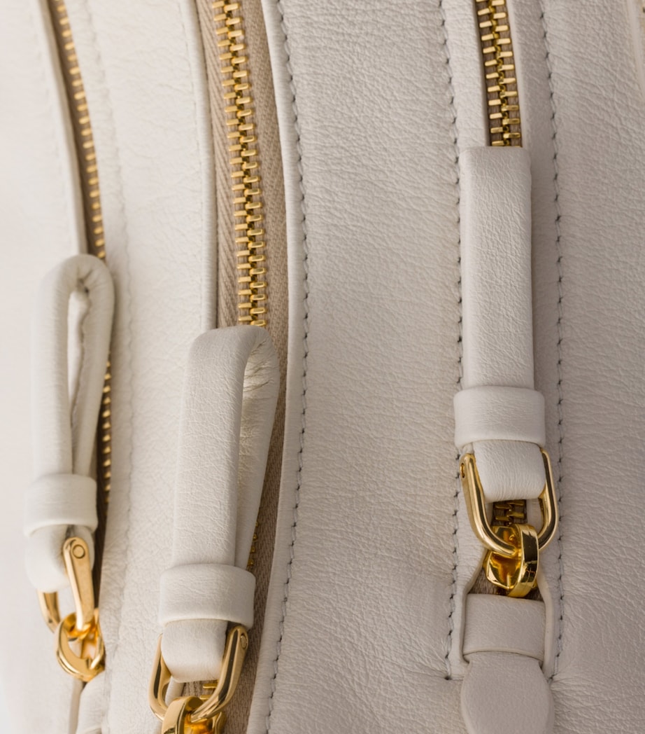 Prada Leather Shoulder Bag White Image 7