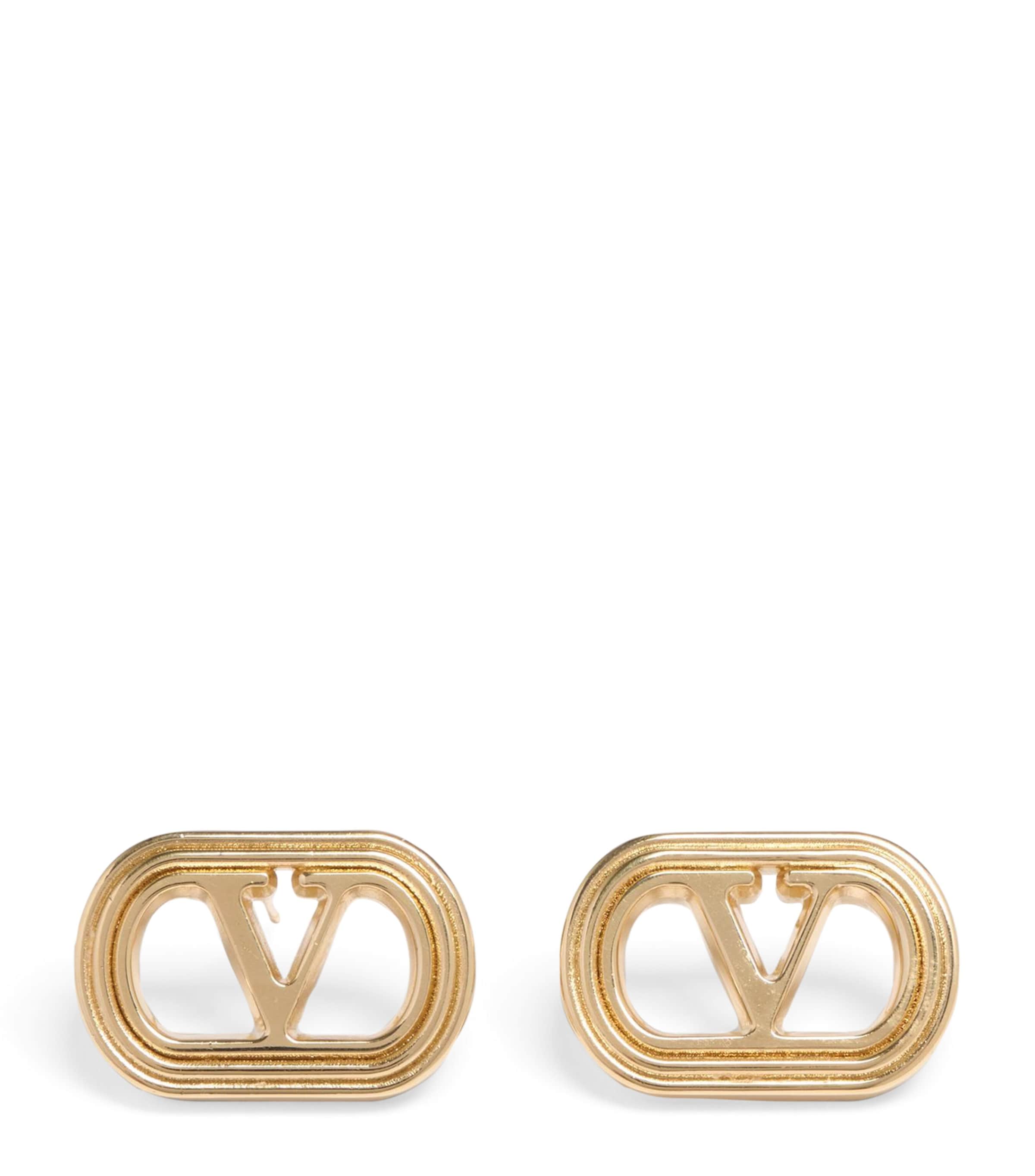 Valentino Ovalette Stud Earrings Featuring Oval Shape In Gold