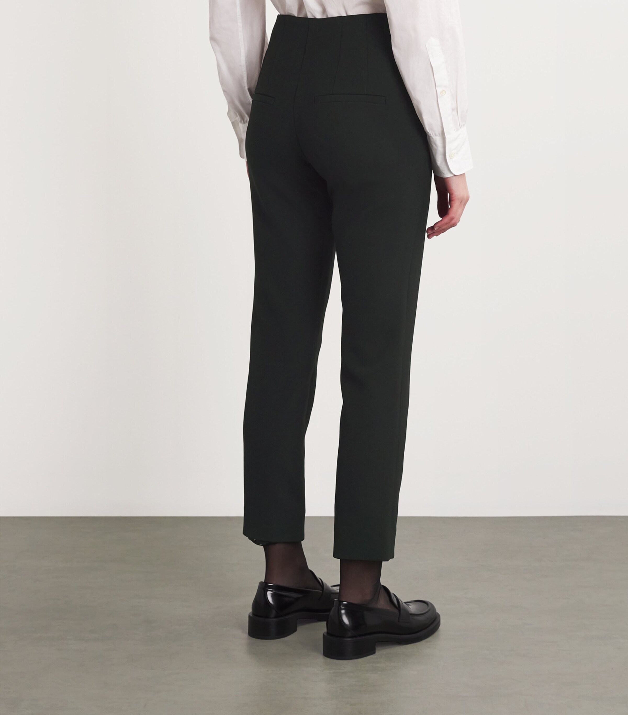 Veronica Beard Womens Cropped Skinny Stila Trousers Black Image 4