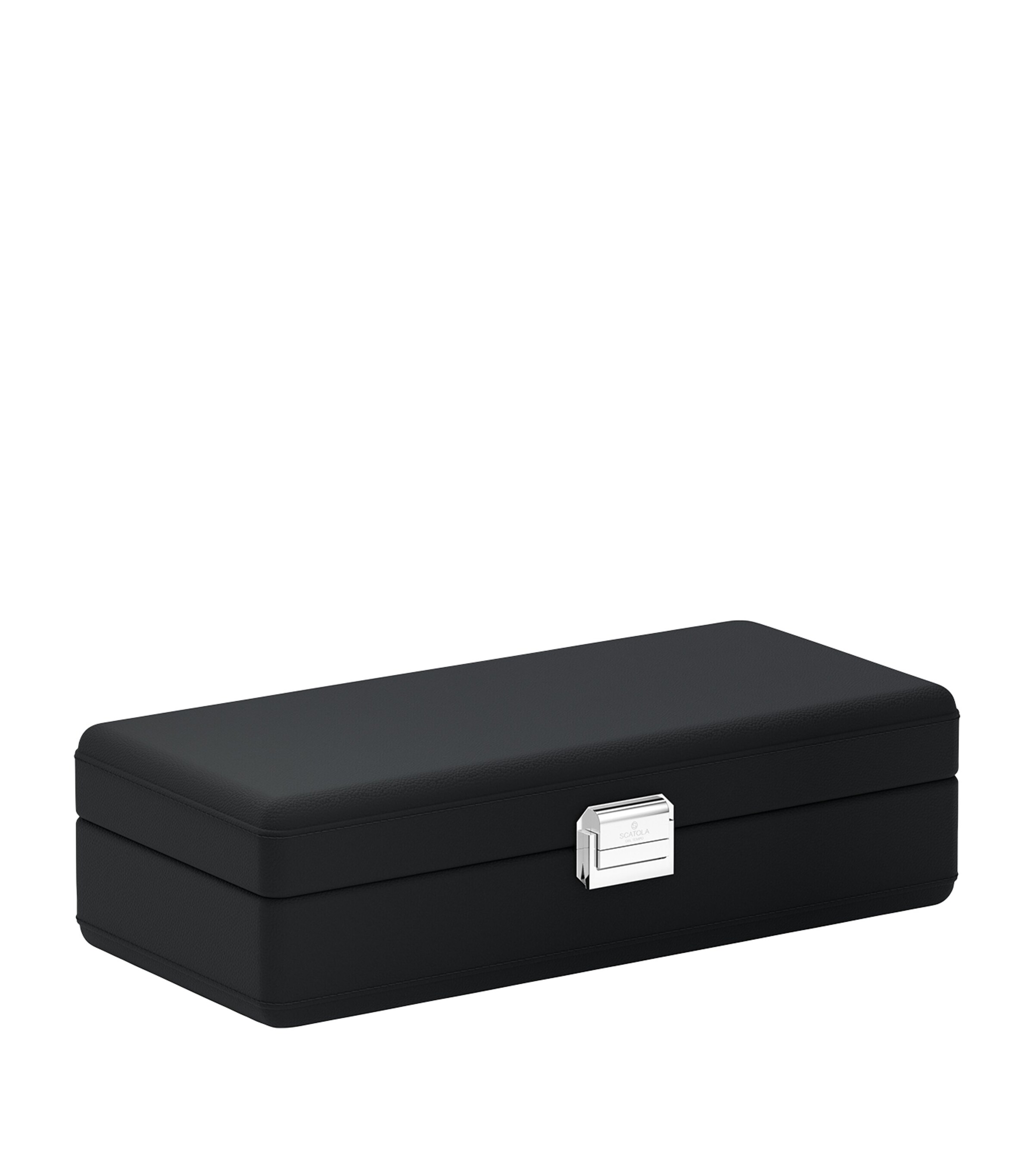 Scatola Del Tempo Leather Valigetta 4-Watch Carry Case Black Image 2