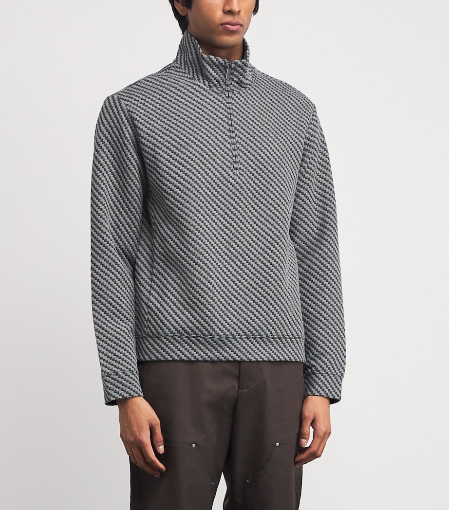 Jacquard Half Zip Pullover FC016 Image 3
