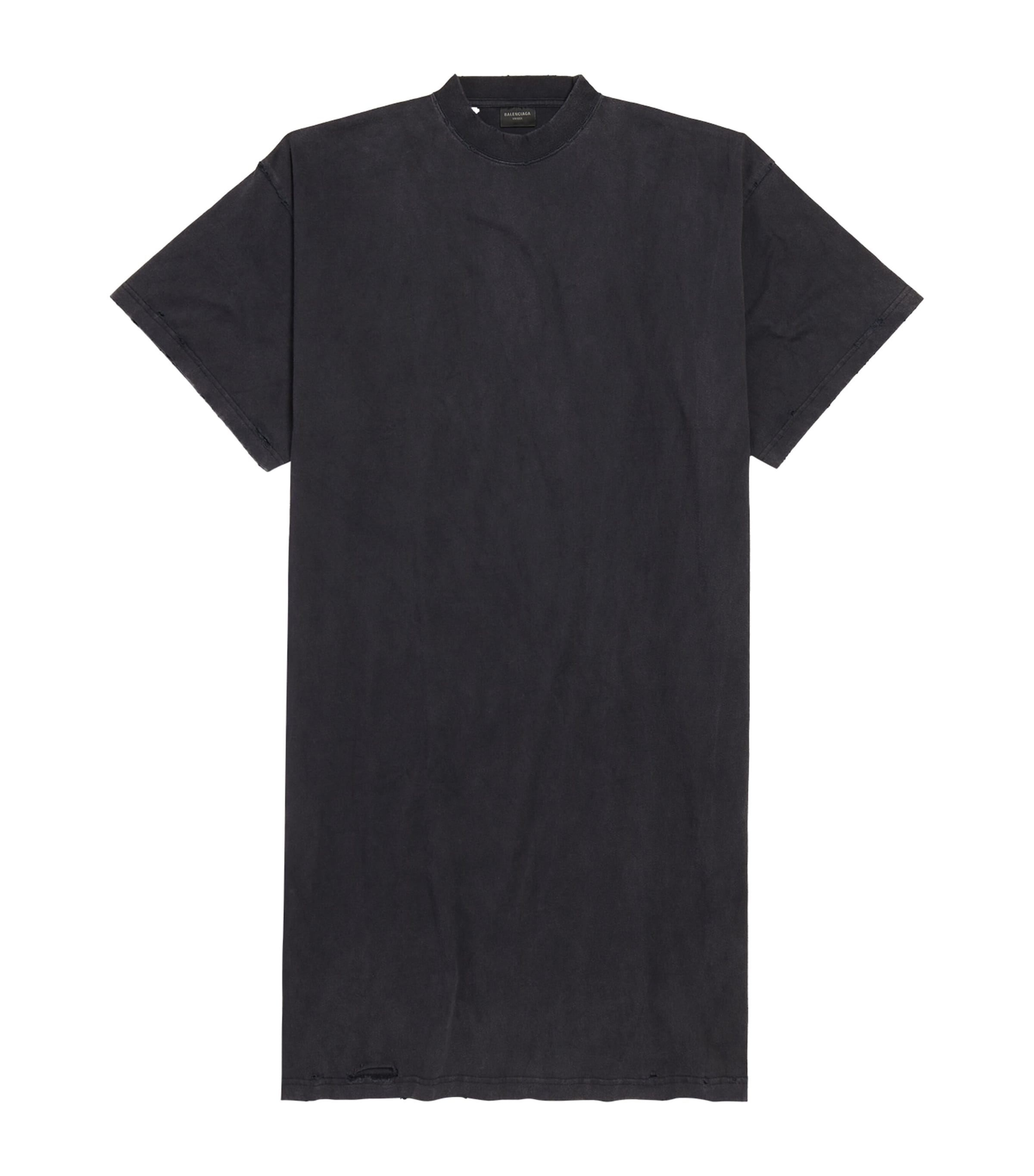 Balenciaga Painted Logo T-shirt Dress In Black