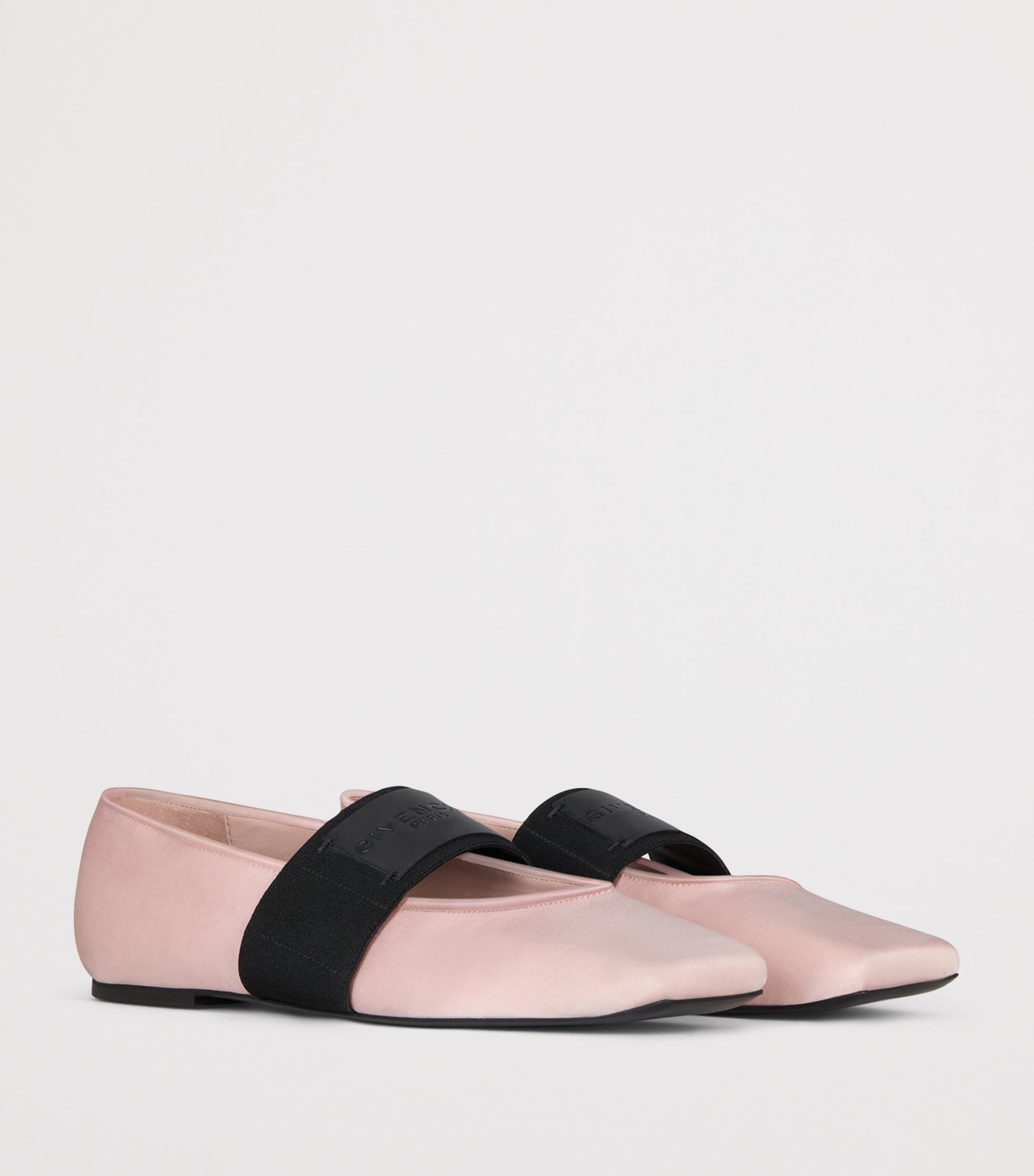 Givenchy Satin Square Toe Ballet Flats Silk Pink Image 3