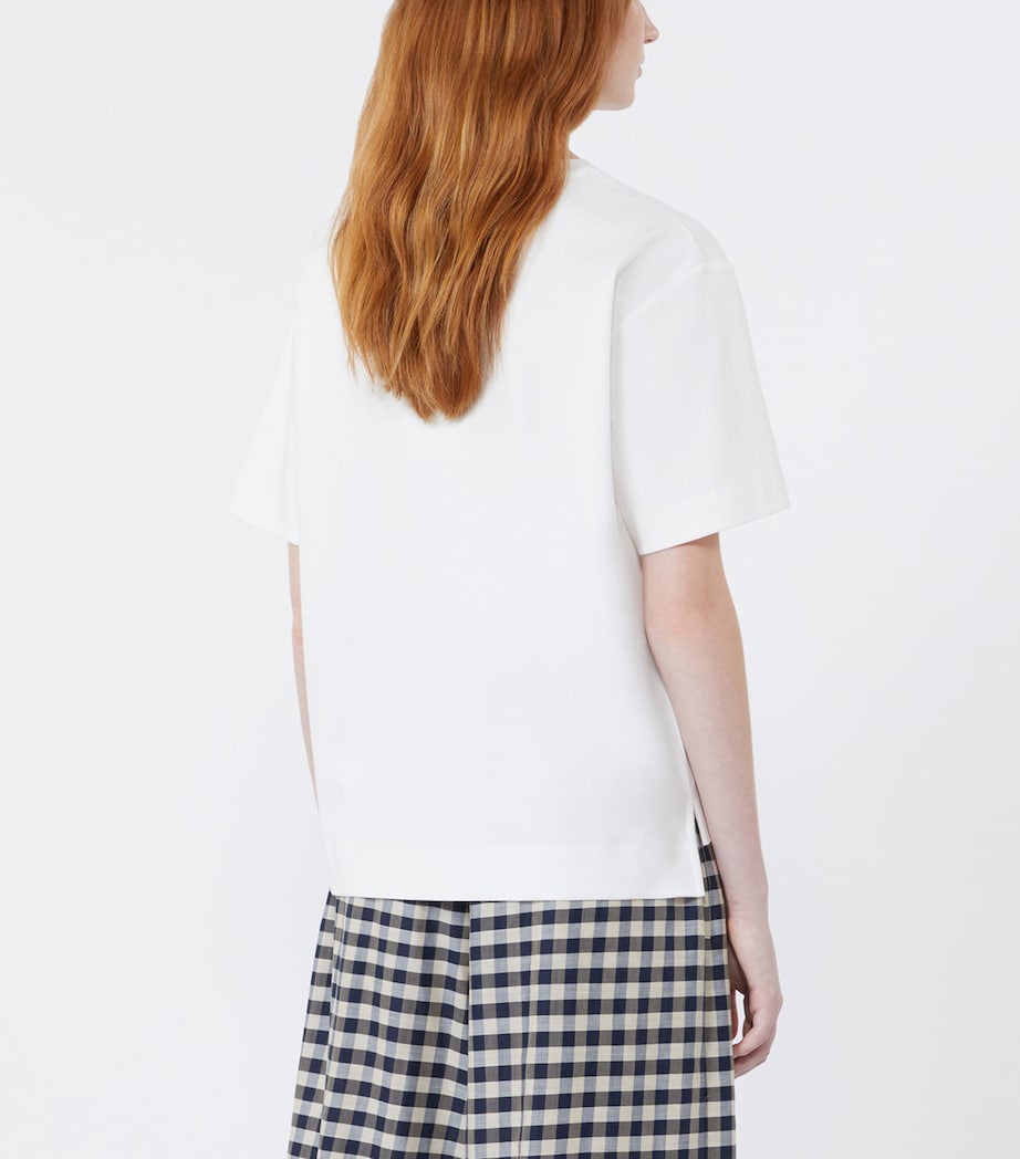 Weekend Max Mara Womens Cotton T-Shirt White Image 4