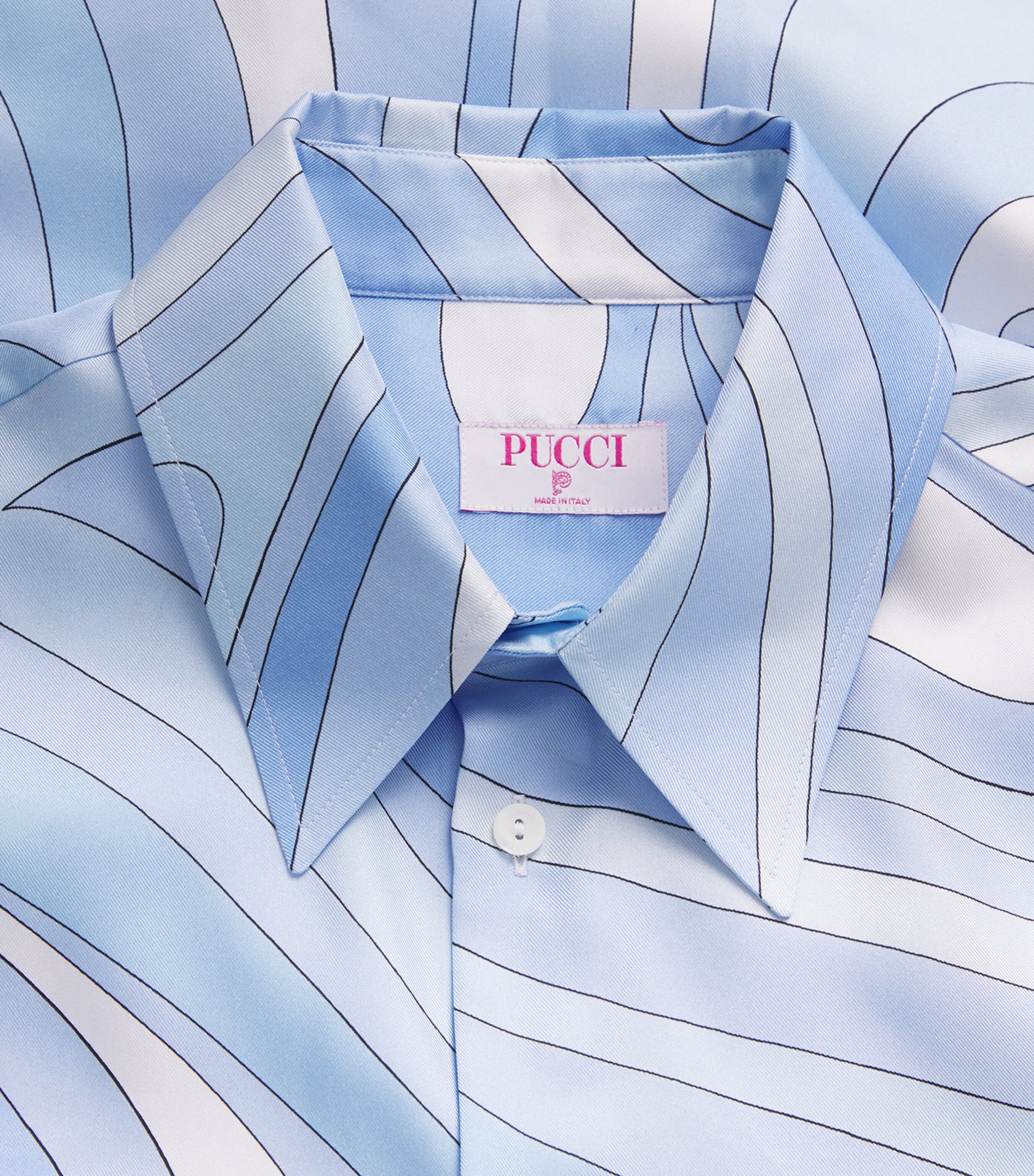 PUCCI Womens Silk Oversized Shirt Pale Image 6