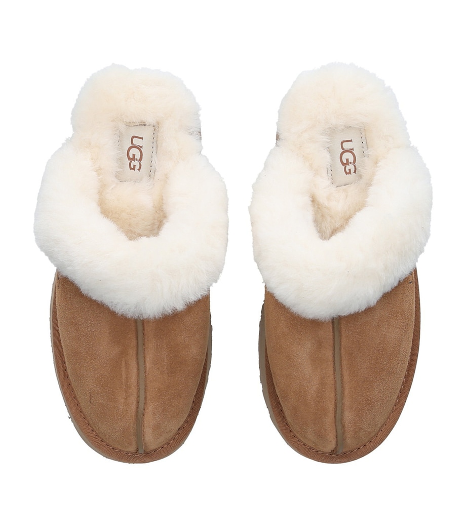 Suede Platform Slippers TAN Image 5