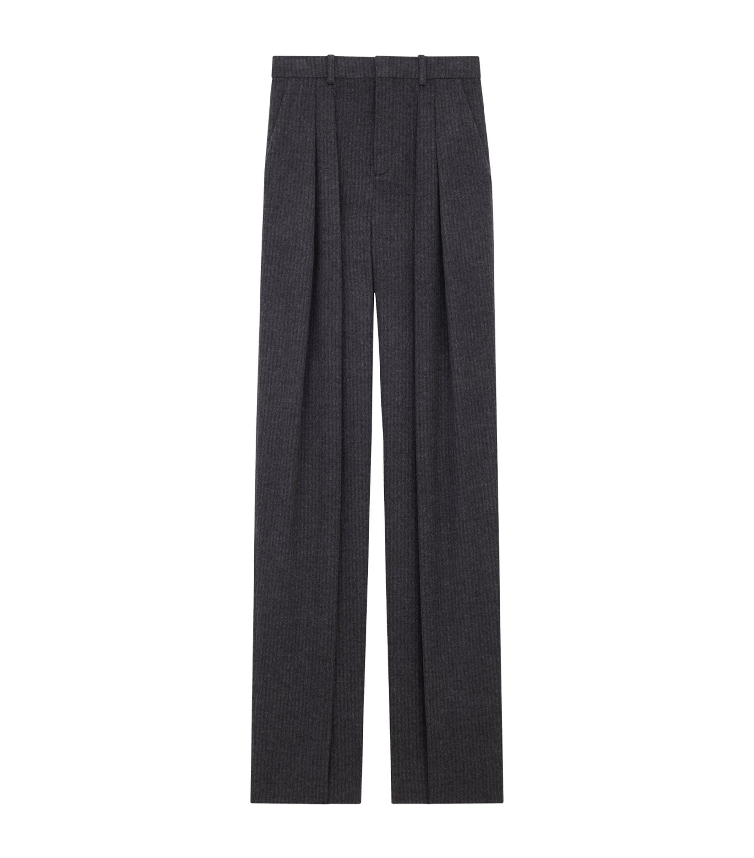 Saint Laurent Mens Wool-Cashmere Trousers Image 1