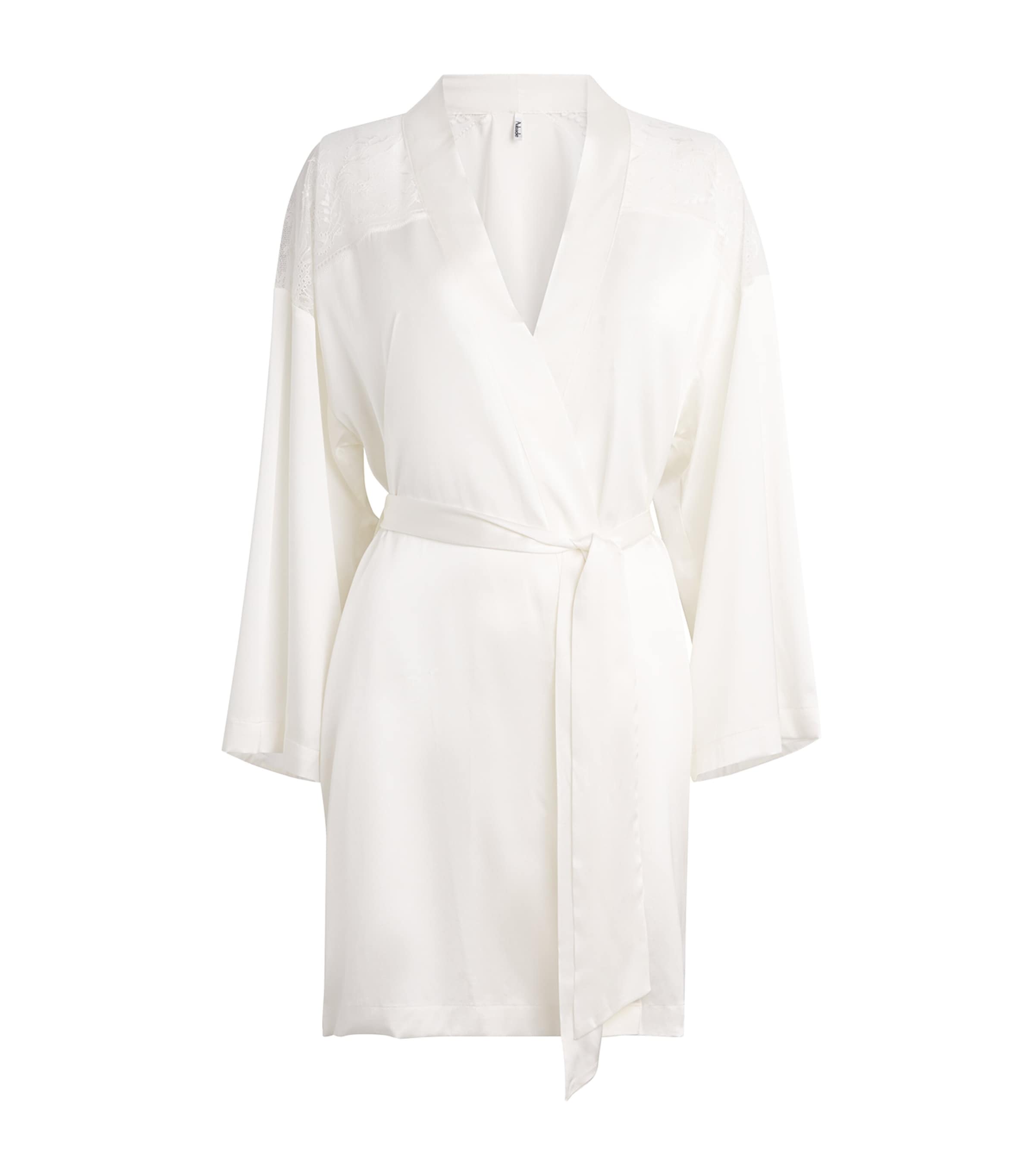 Aubade Womens Silk-Blend Midnight Whisper Robe Opale Image 1