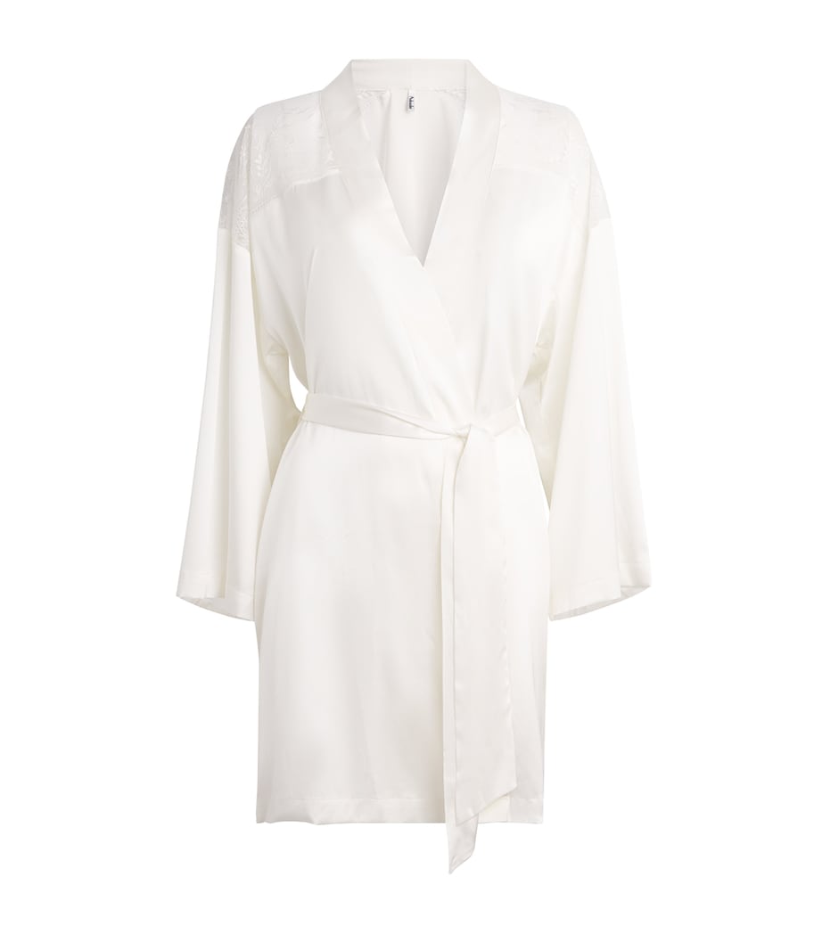 Aubade Womens Silk-Blend Midnight Whisper Robe Opale Image 1