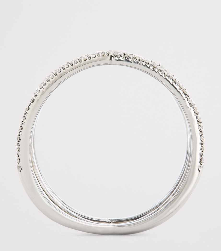 Blackened White Gold and Diamond XX Ring BLACK GOLD Image 3