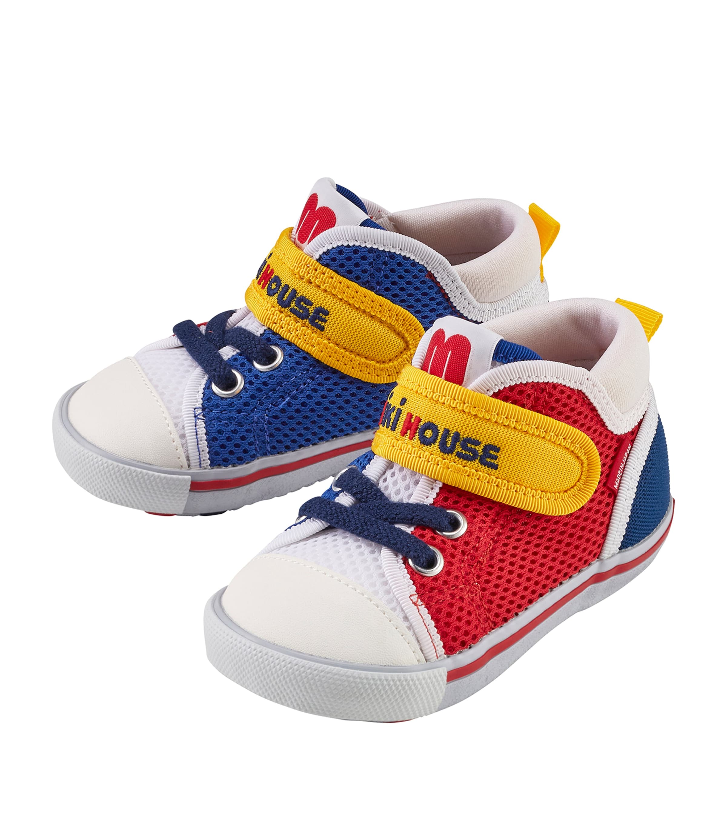 Miki House Velcro-Strap High-Top Sneakers | Gifts | Gifts for Babies | Baby Clothing | Baby Shoes | Trainers | Designers | Miki House