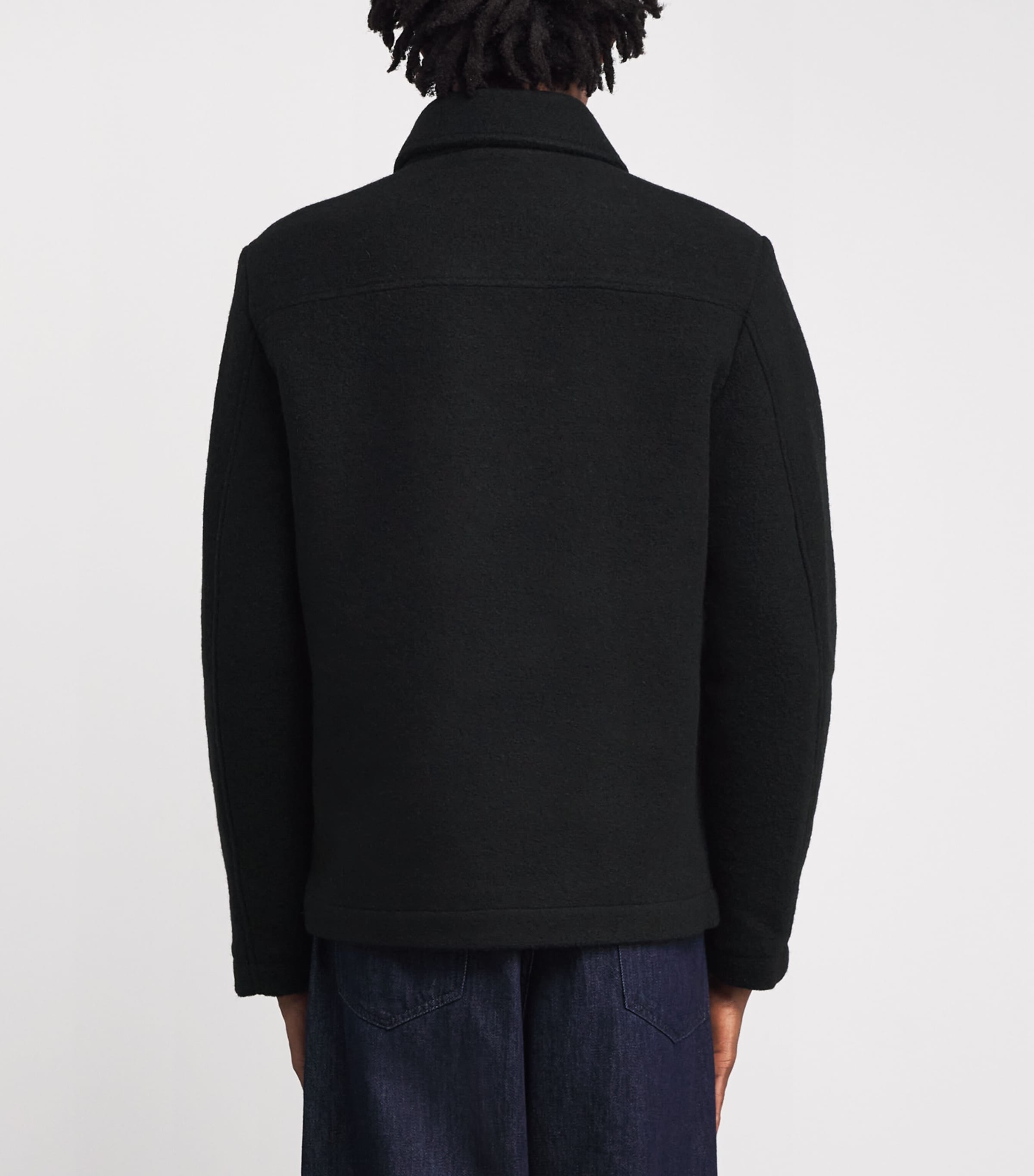 Wool-Blend Bomber Jacket BLACK Image 4