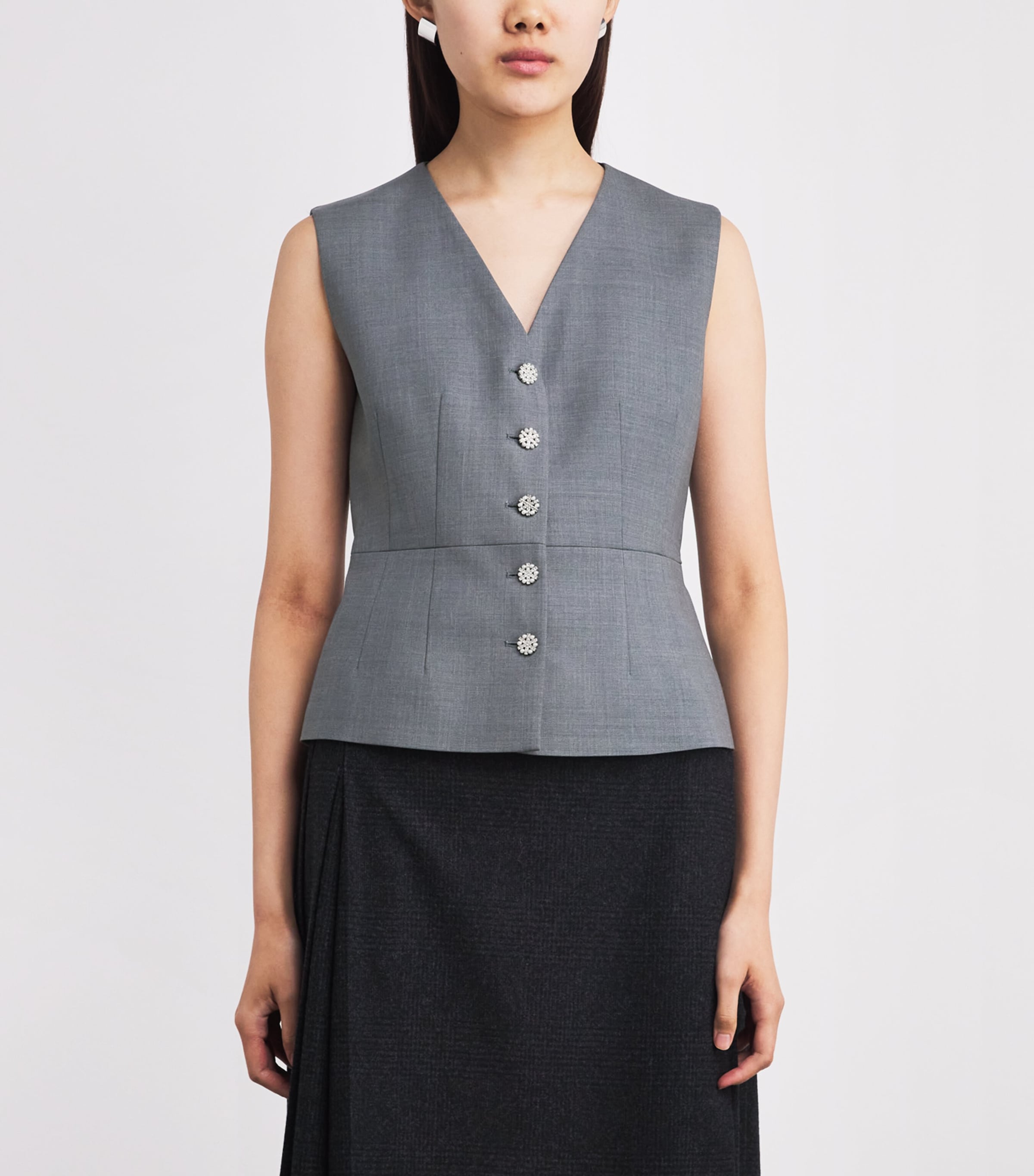 Wool-Blend Waistcoat GREY Image 3