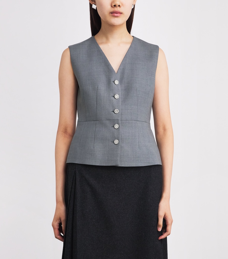 Wool-Blend Waistcoat GREY Image 3