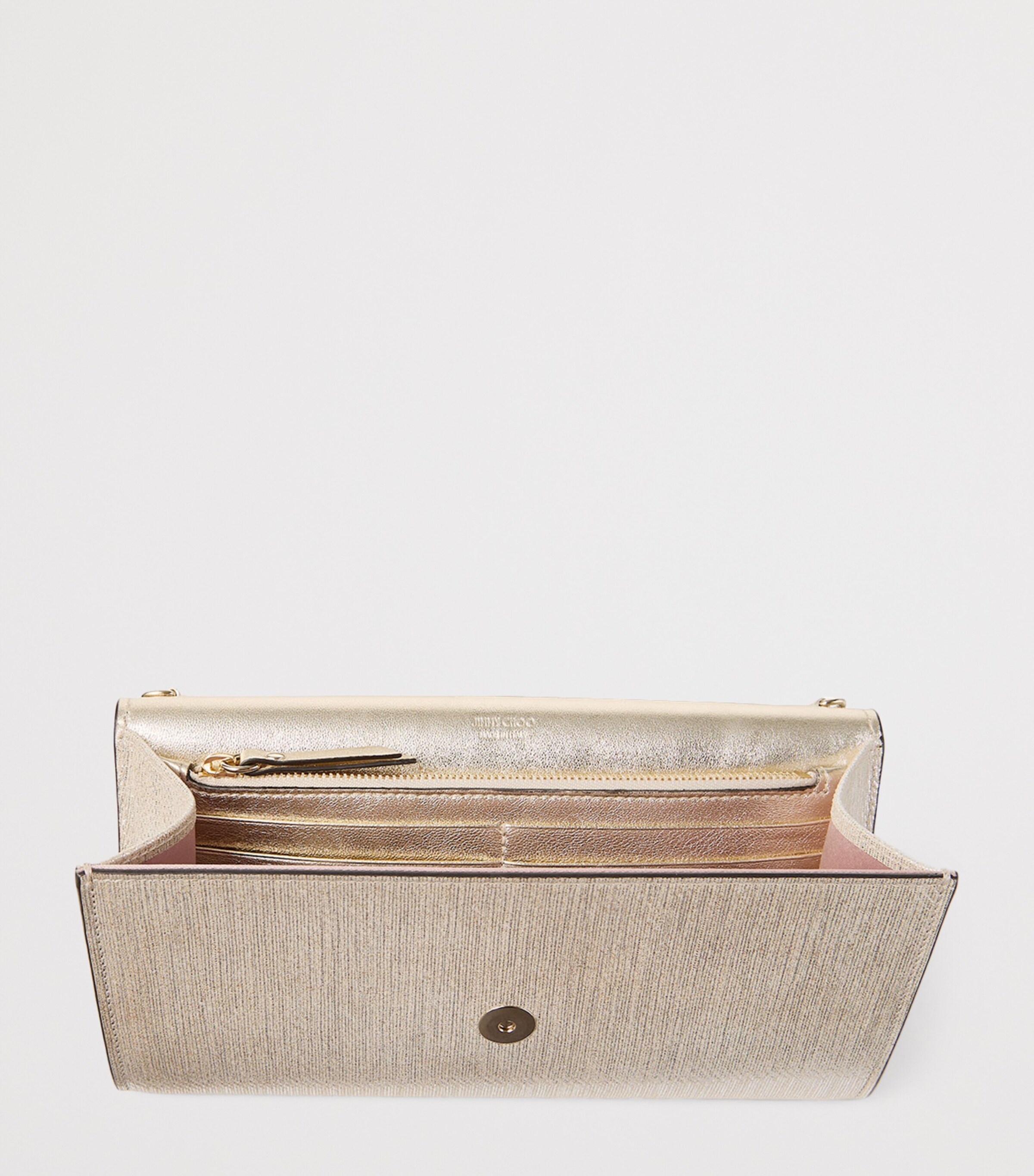 Leather Emmie Clutch Bag SOFT GOLD/LIGHT GOLD Image 5