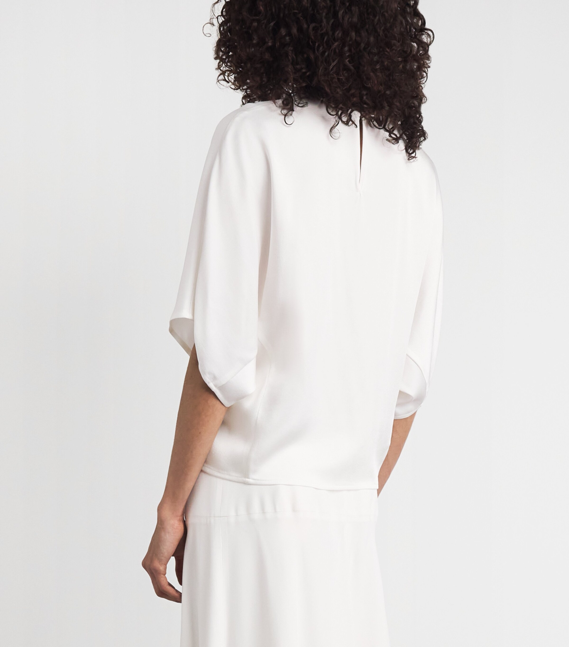 RETORI Womens Satin Blouse White Image 5