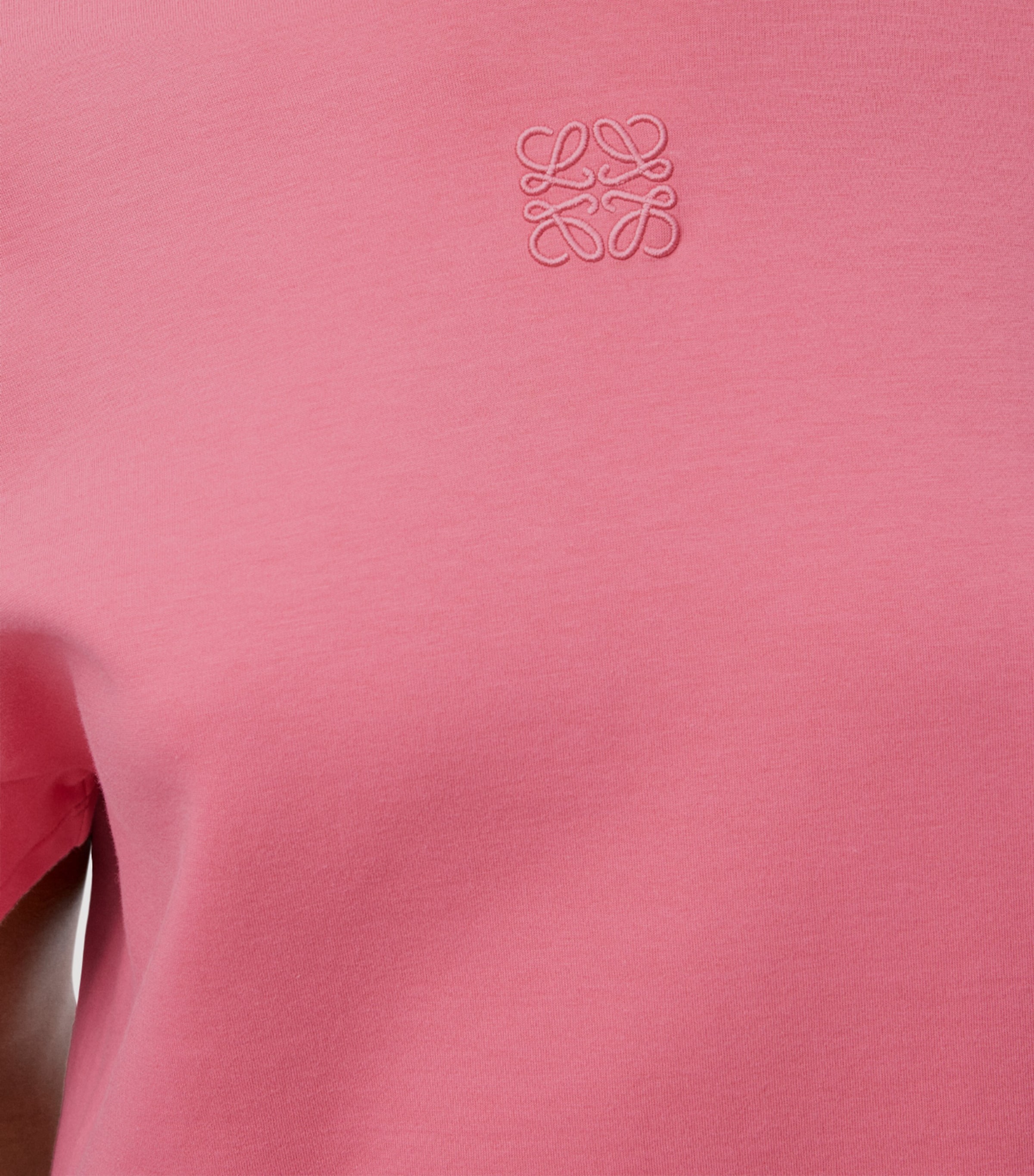 LOEWE Womens Asymmetric T-Shirt Bright Pink Image 5