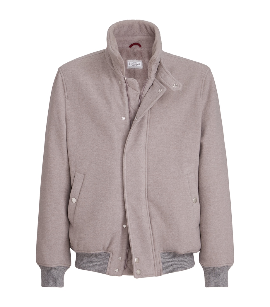 Cashmere Water-Resistant Bomber Jacket C2421 Image 1