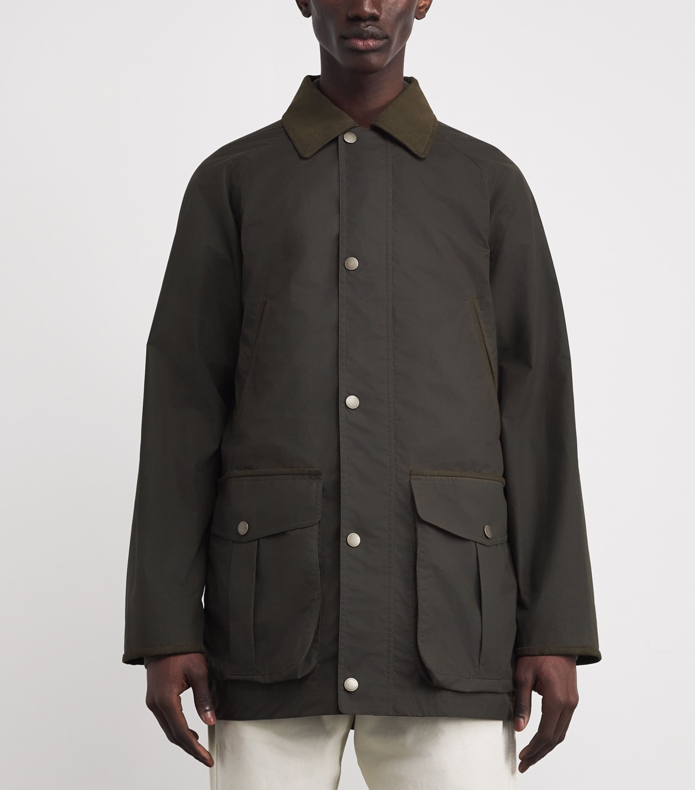 Waxed Cotton Field Coat DARK OLIVE Image 3