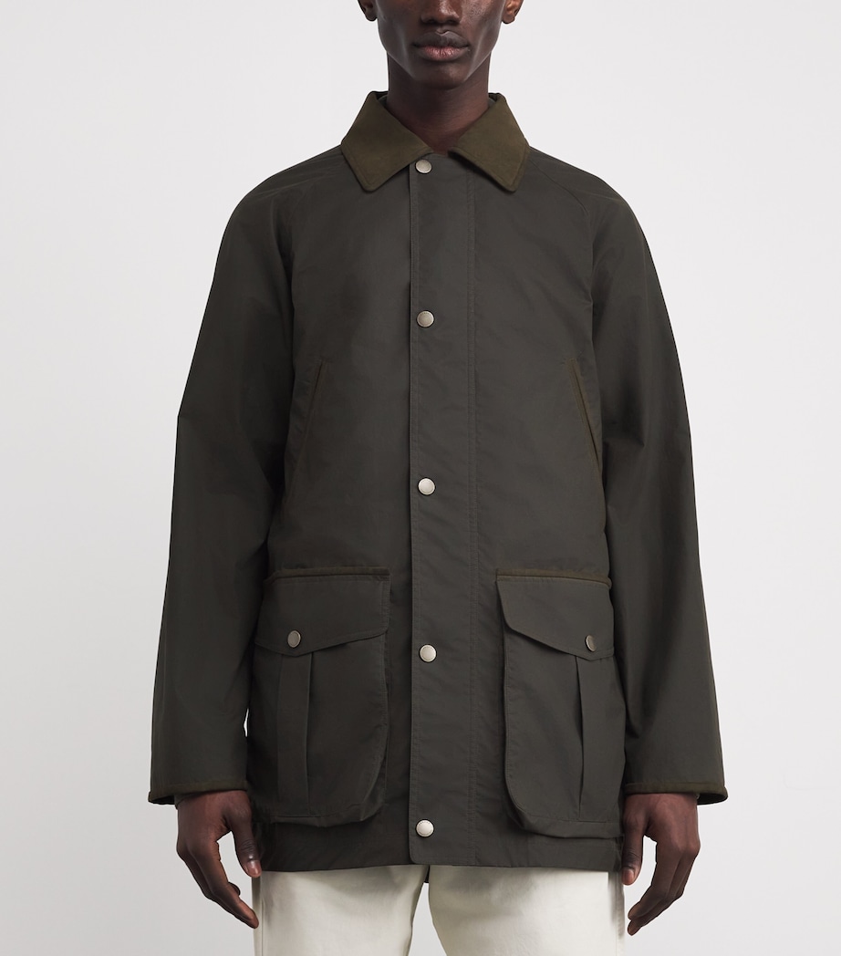 Waxed Cotton Field Coat DARK OLIVE Image 3