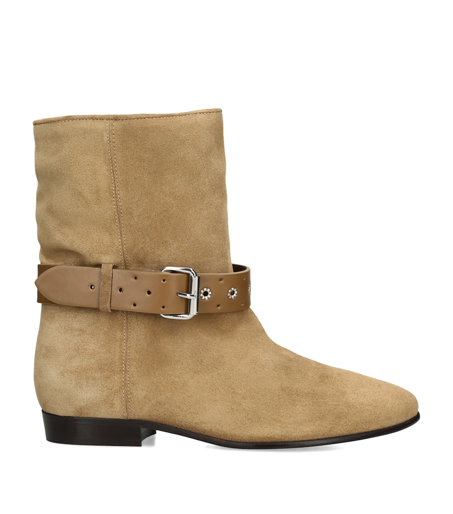 Isabel Marant Suede Reena Ankle Boots Taupe Image 1