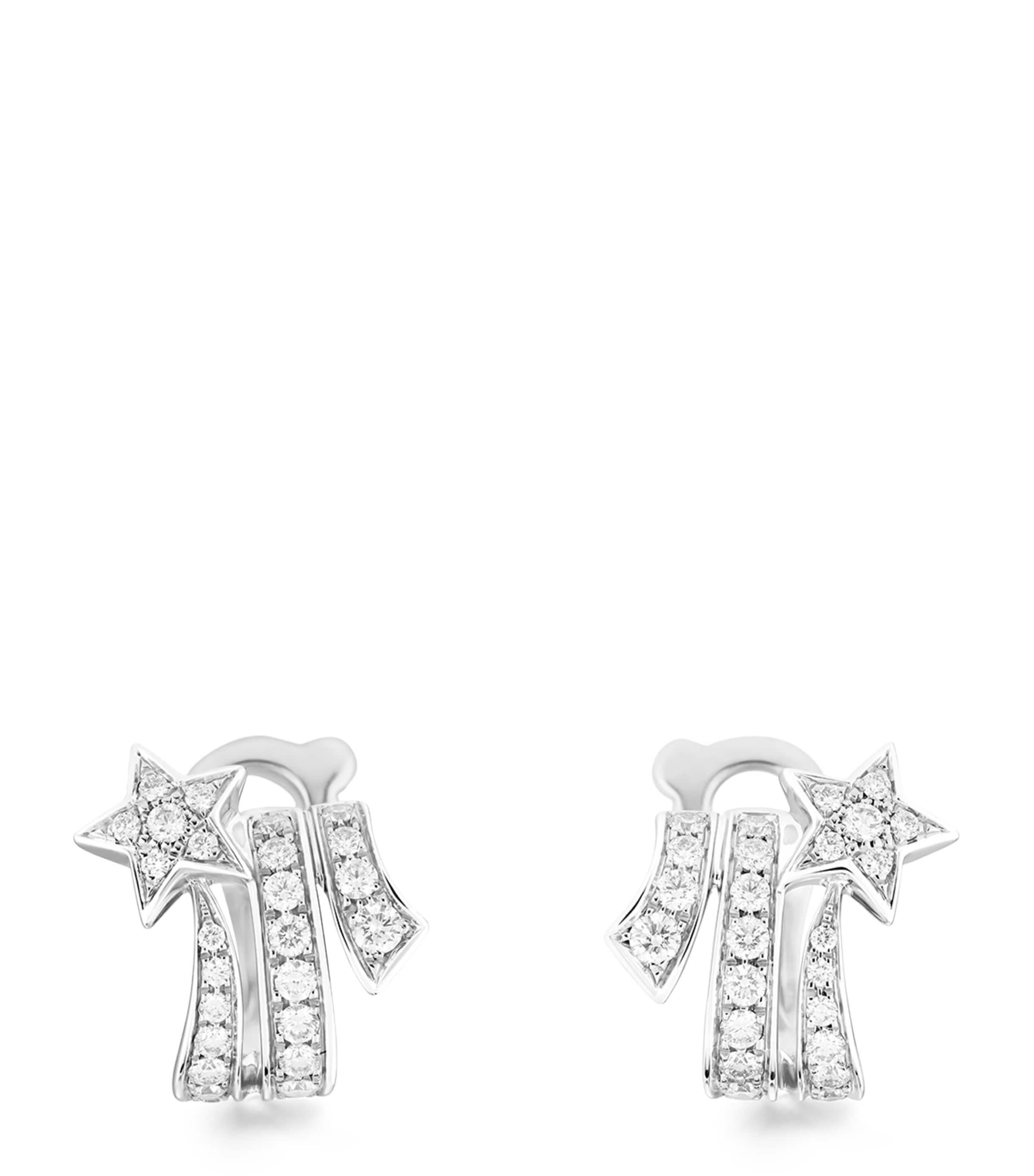 White Gold and Diamonds Étoile Filante Earrings WHITE Image 1
