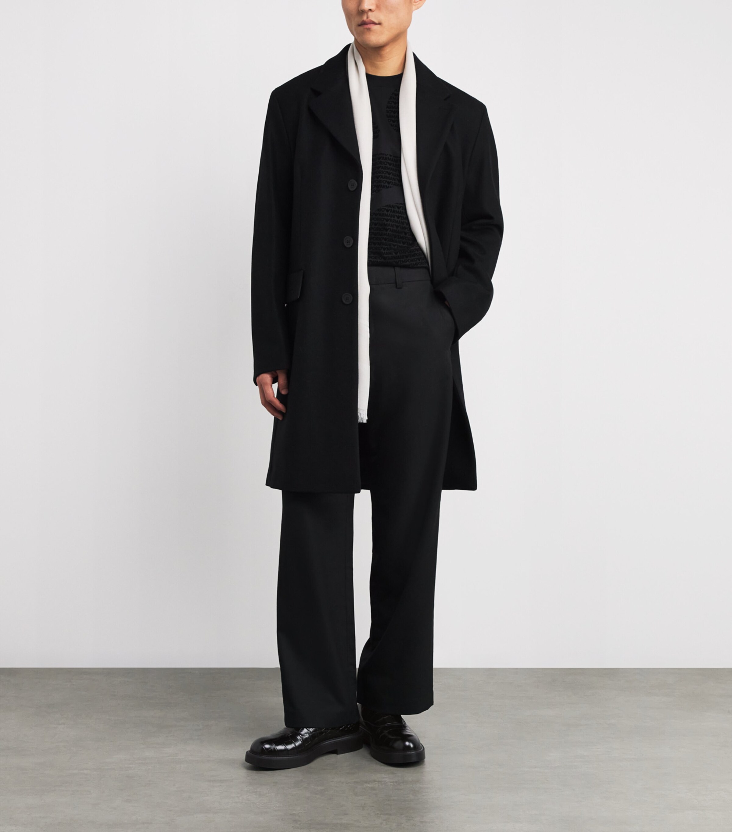 Croc-Embossed Leather Monk Shoes UC001 Image 6