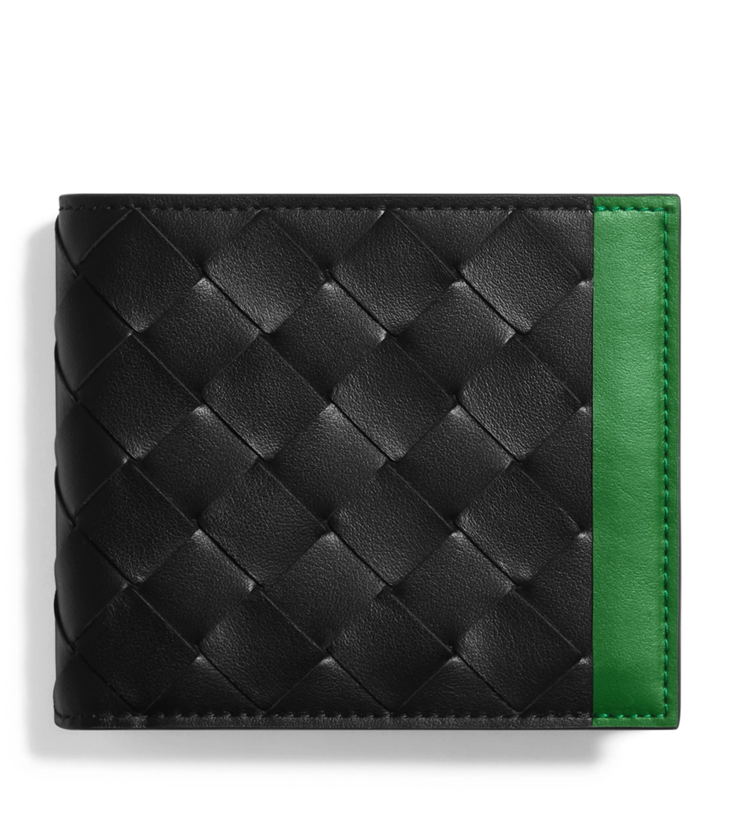 Bottega Veneta Leather Intrecciato Bifold Card Holder Image 1
