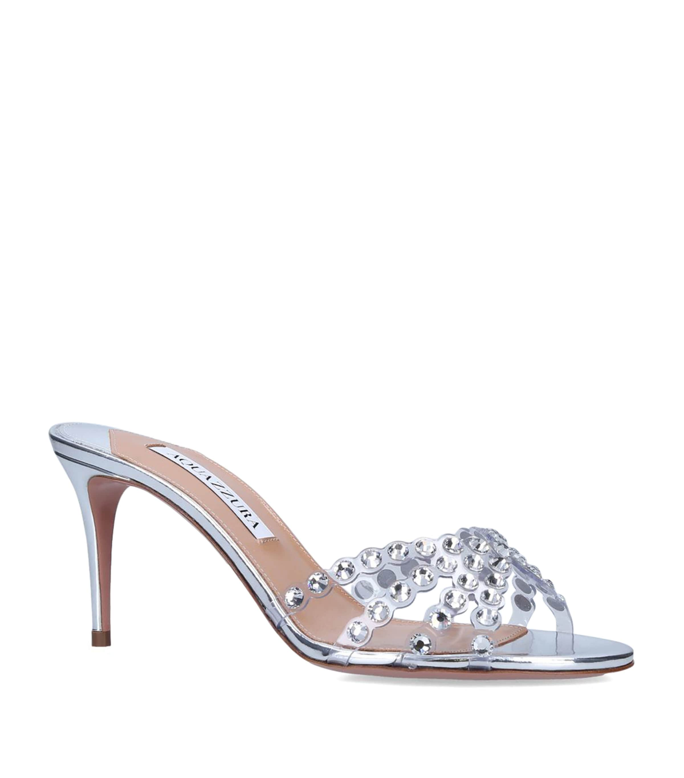 AQUAZZURA EMBELLISHED TEQUILA MULES 75 