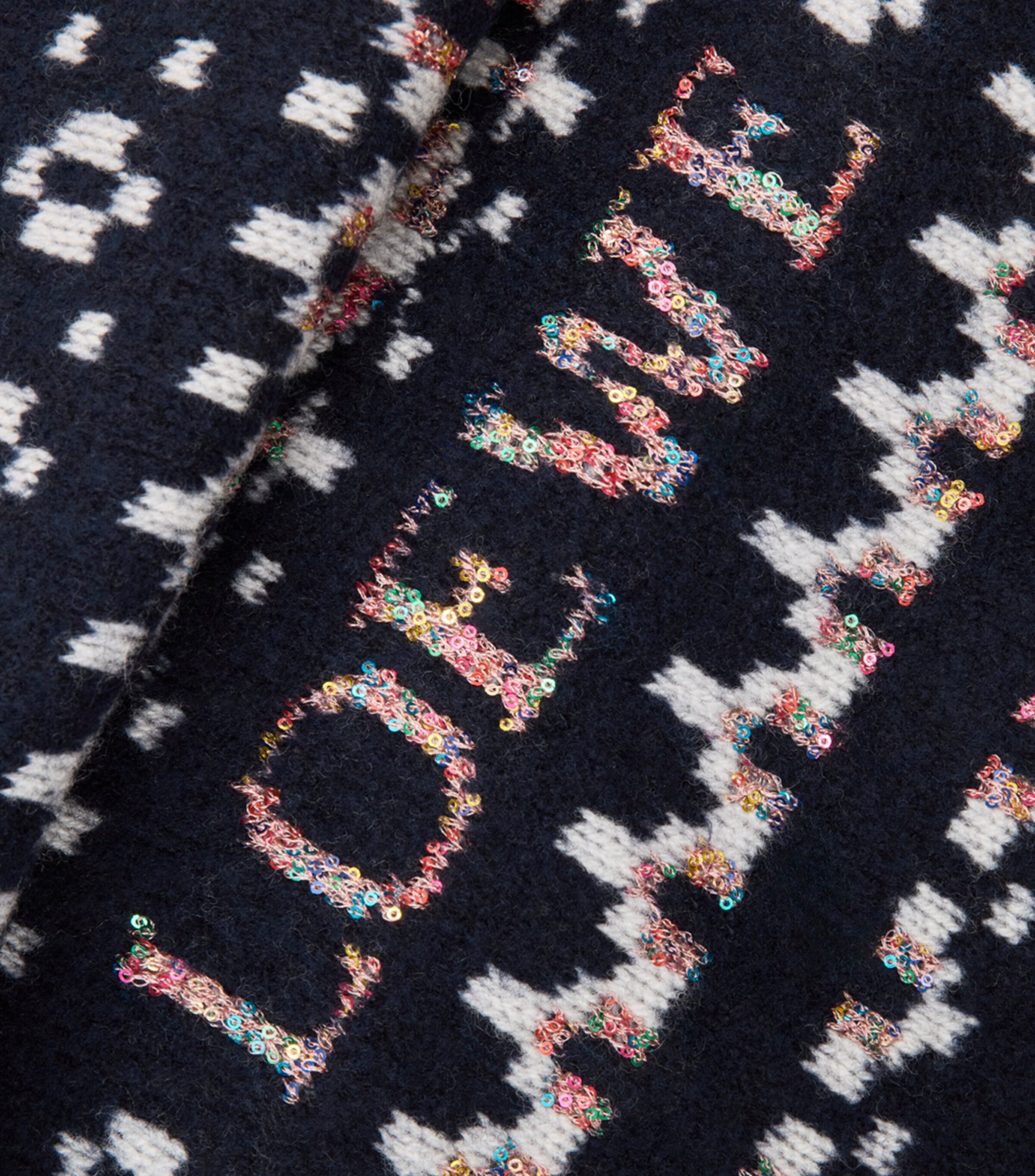 Wool-Blend Logo Scarf NAVY/MULTICOLOR Image 3