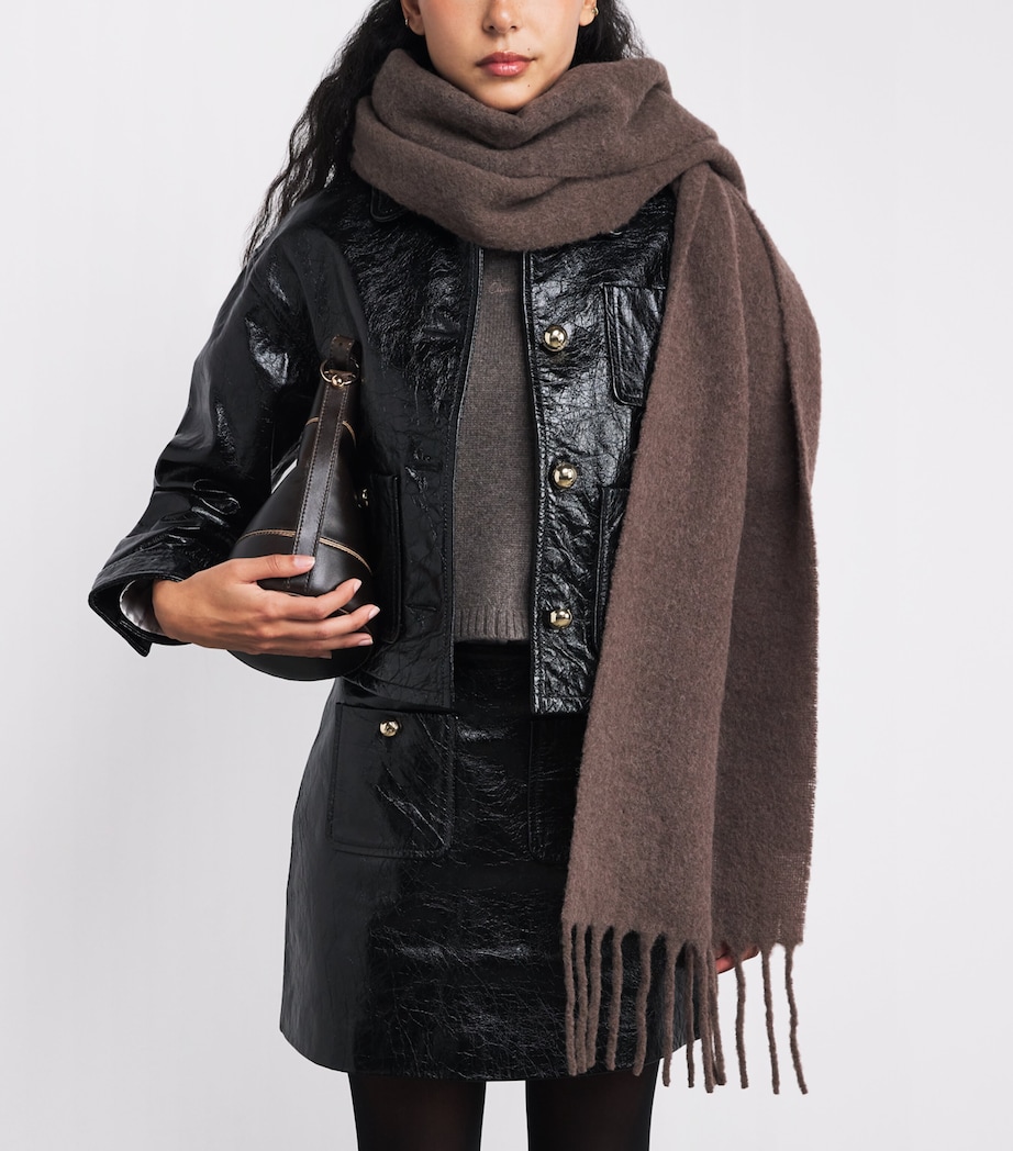 Fringe Scarf BROWN Image 2