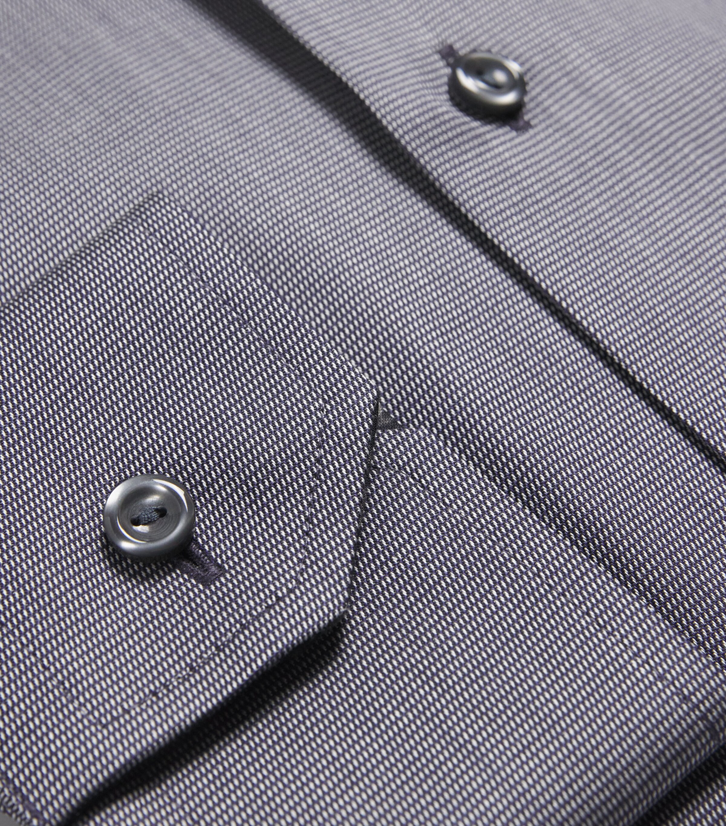 Cotton Twill Puppytooth Slim Shirt 28 NAVY BLUE Image 5