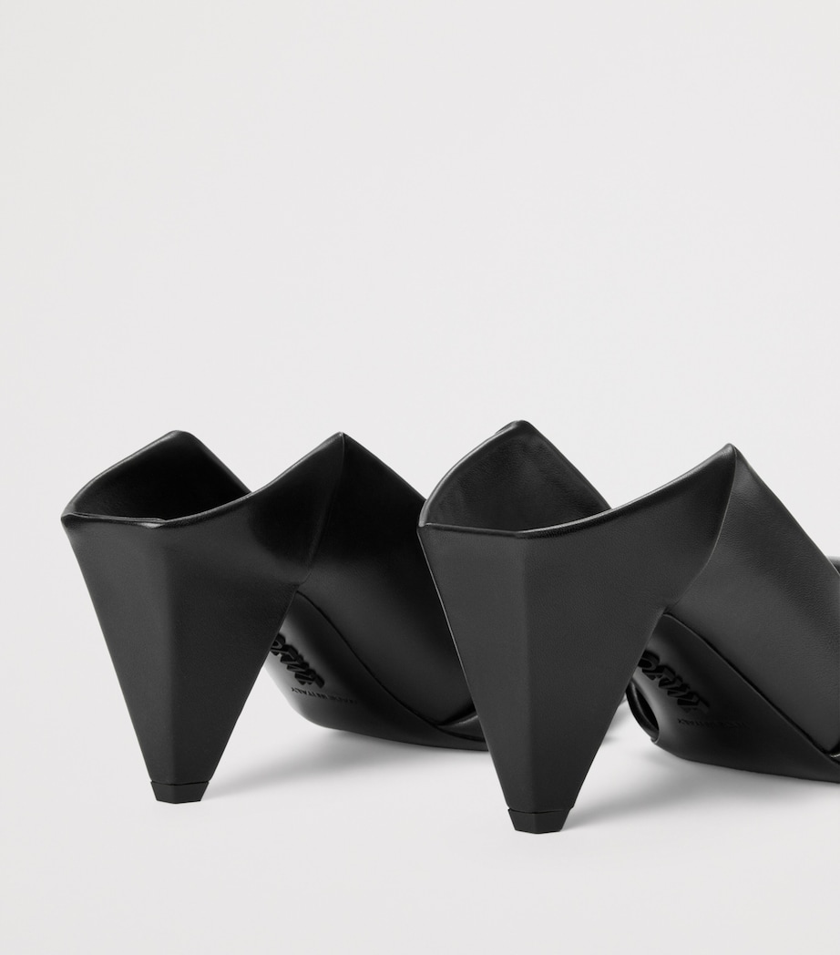 LOEWE Leather Origami Flap Back Pumps 70 Black Image 5