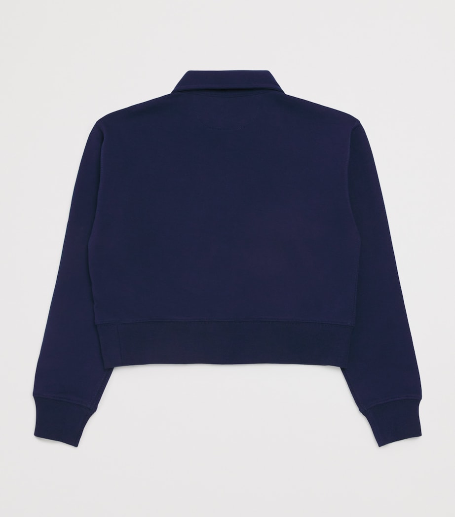 Cotton-Blend Quarter-Zip Sweatshirt (6-14 Years) NAVY Image 2