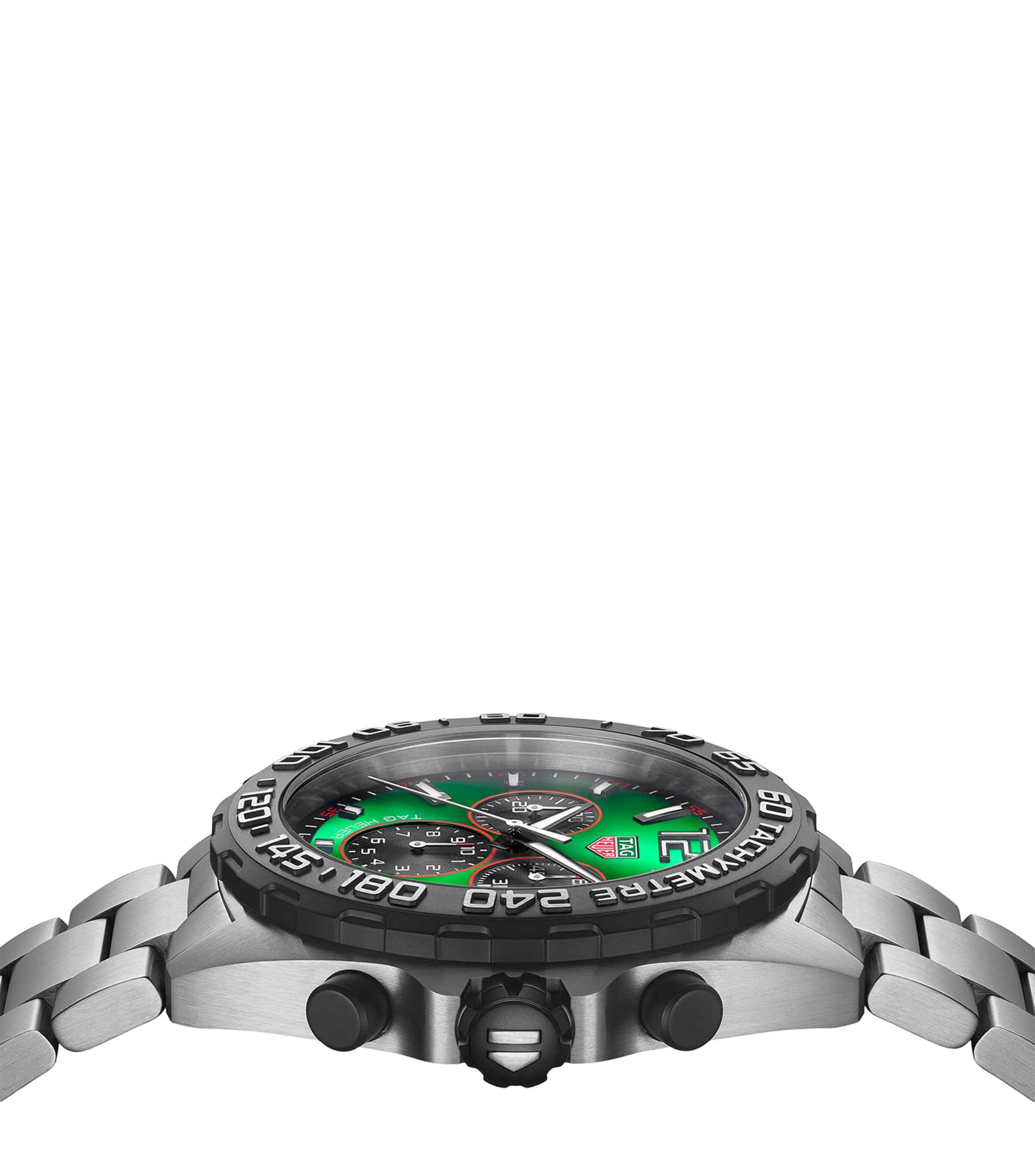 TAG Heuer Stainless Steel Formula 1 Chronograph Watch 43mm Green Image 2