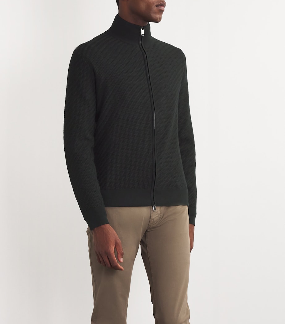 Cotton-Silk-Cashmere Zipped Sweater 1000 Image 3