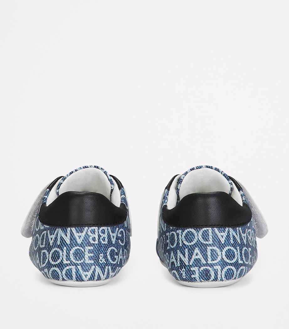 Leather Logo Sneakers HBXCC-DG AZZURRO Image 3