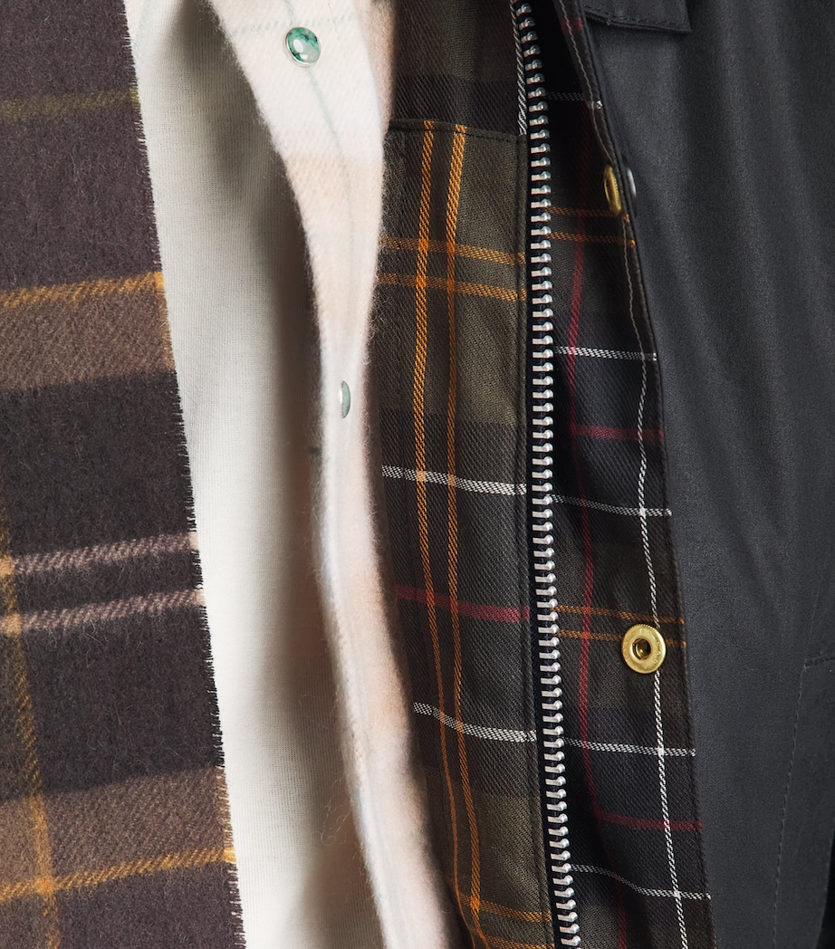 Barbour Mens Waxed Cotton Icons Beaufort Jacket Navy Image 3