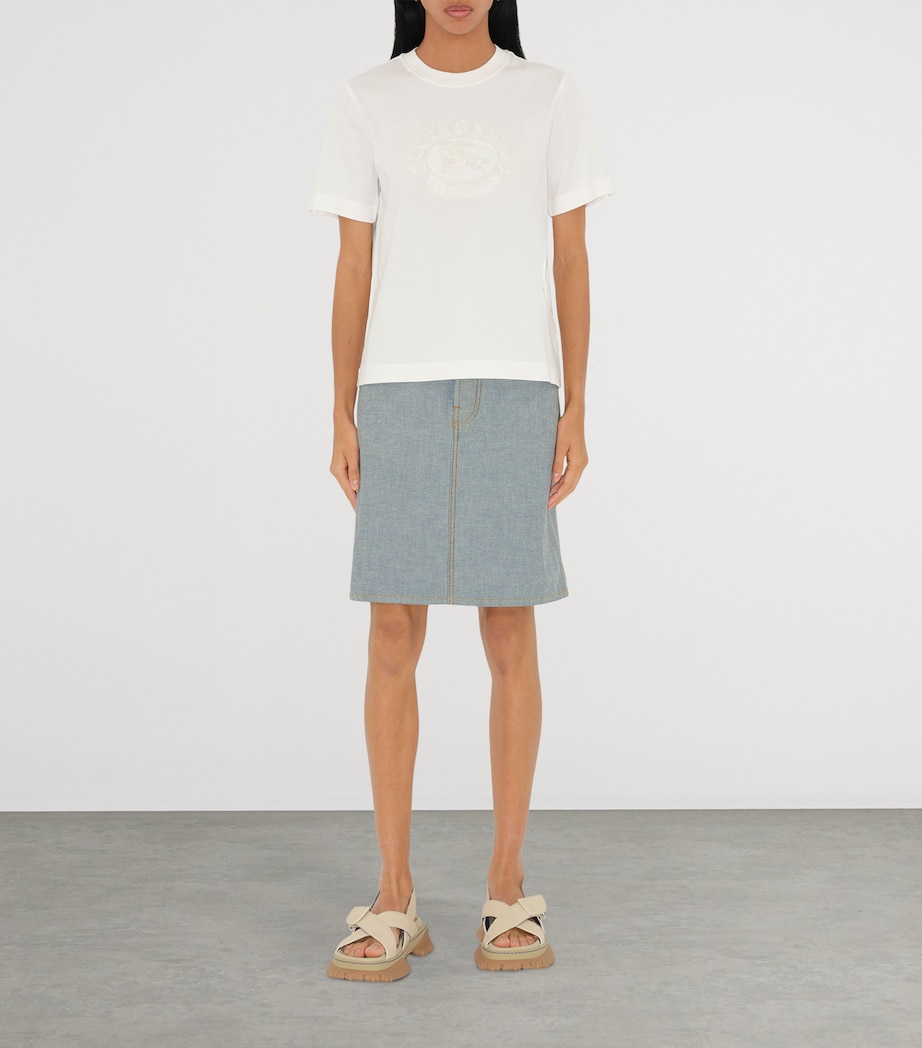 Cotton Embroidered T-Shirt CHALK Image 2