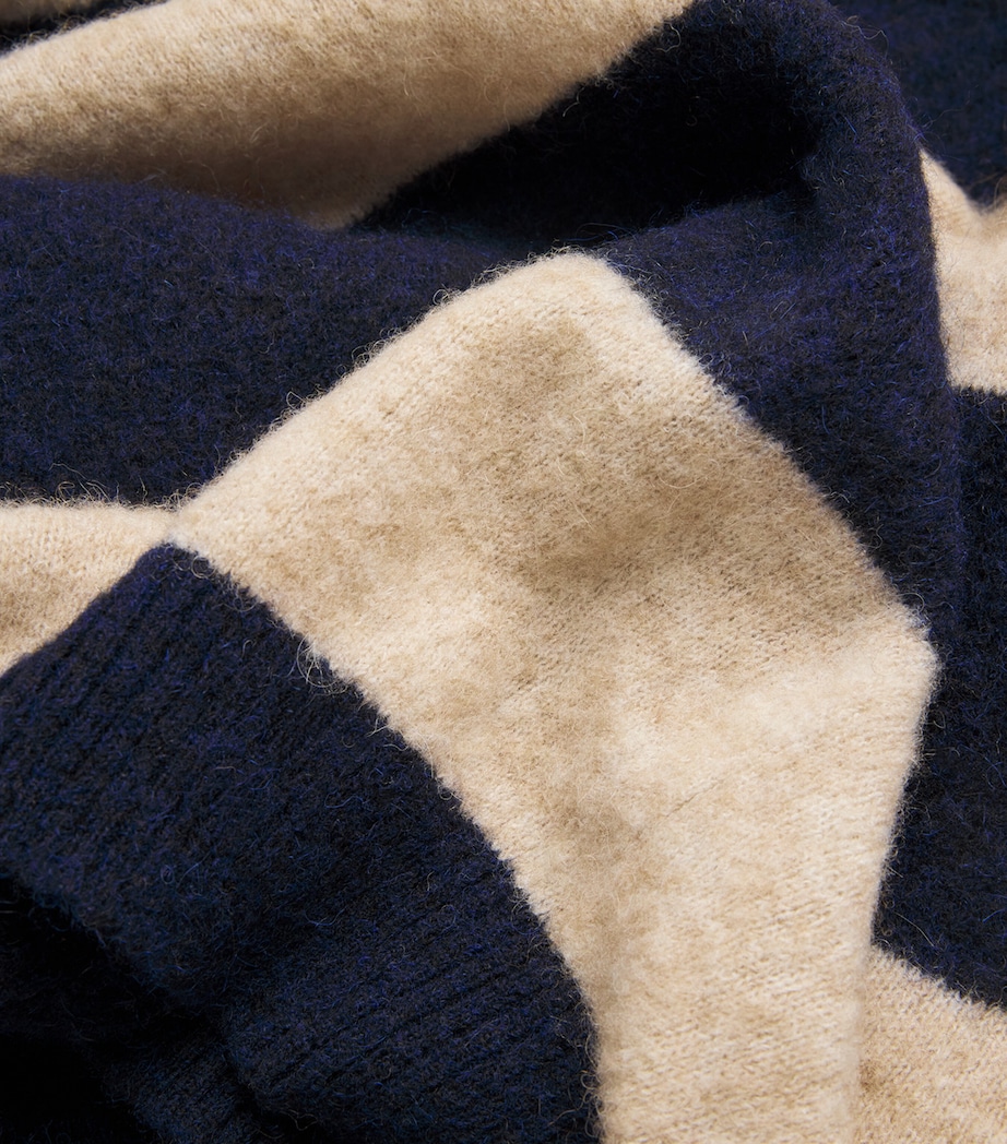 Stripe Crew-Neck Sweater NAVY Image 5