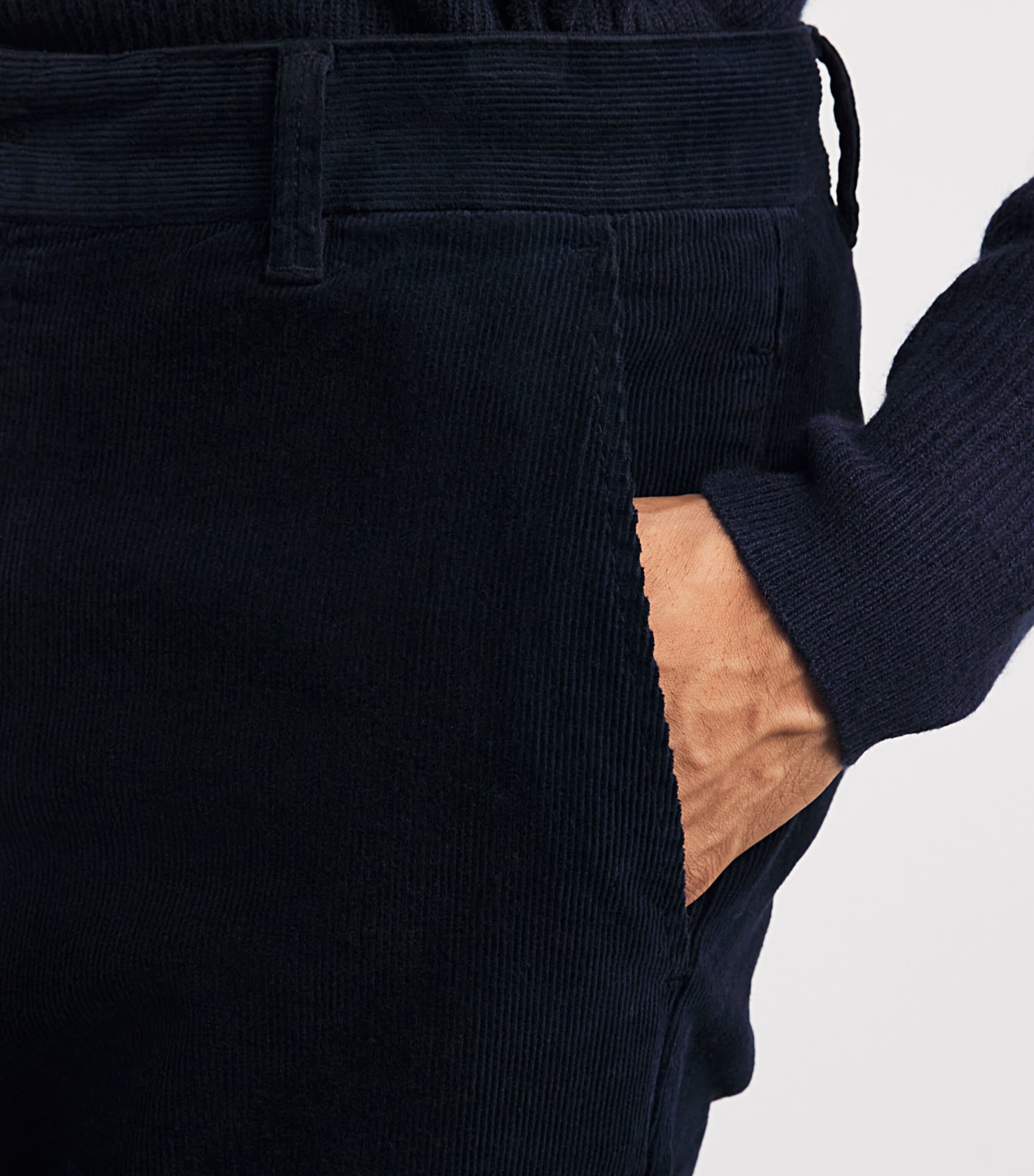 Corduroy Riley Trousers 464-NAVY Image 6