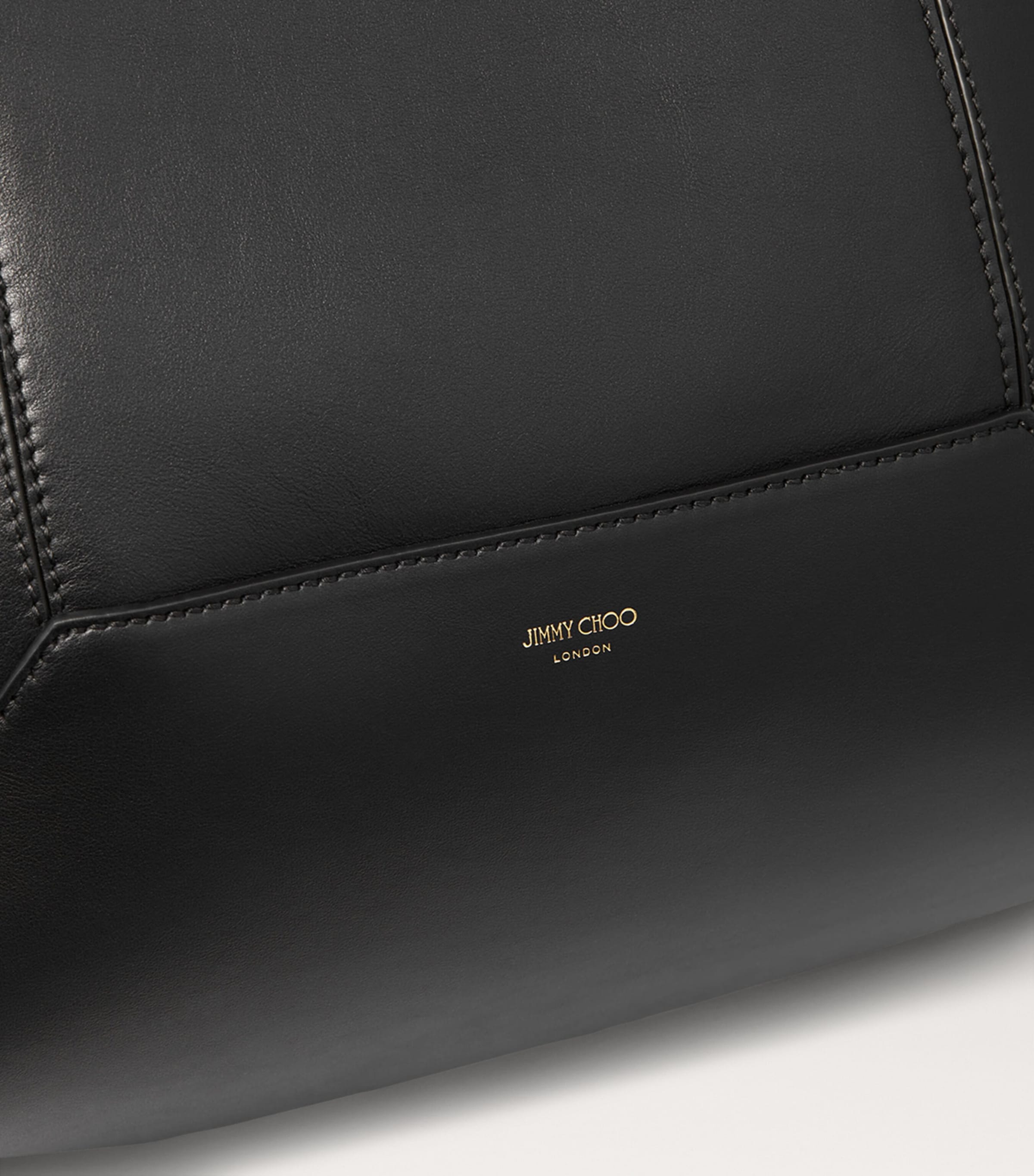 Diamond Medium Leather Tote Bag BLACK Image 3