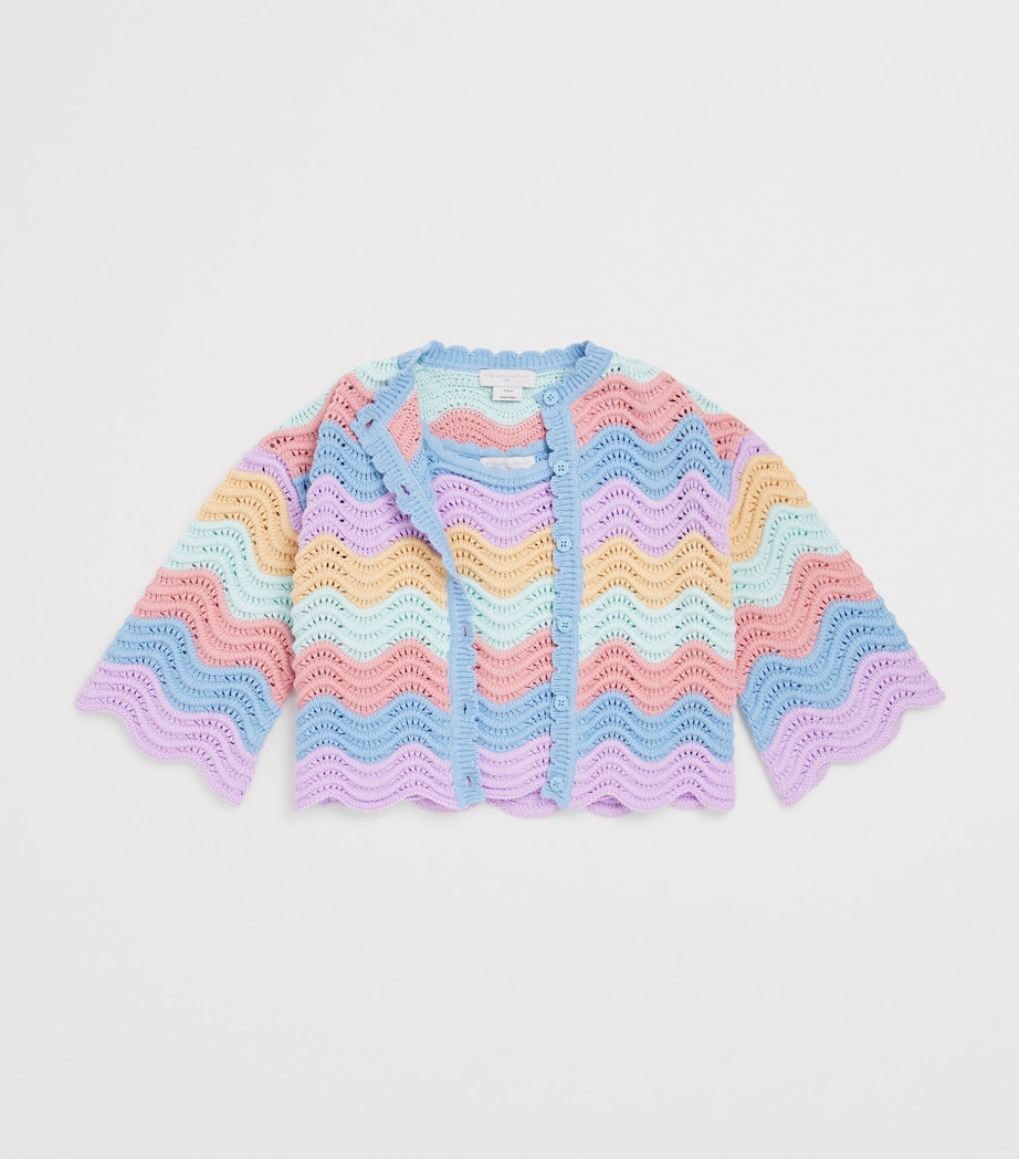 Cotton Scallop-Hem Cardigan (2-12 Years) 999COLOURFUL Image 3