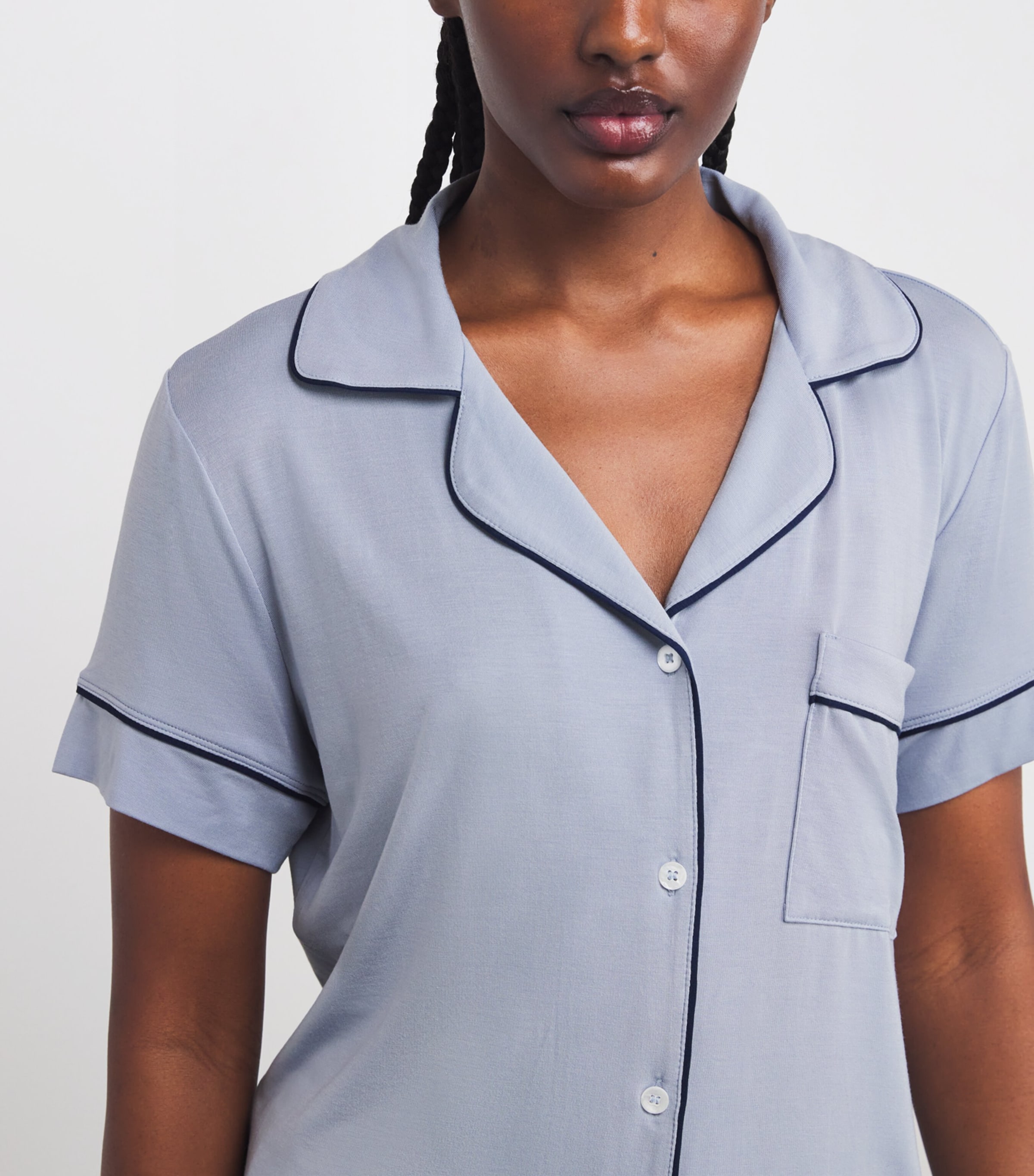 Gisele Short Pyjama Set GRAY DAWN/NAVY Image 4