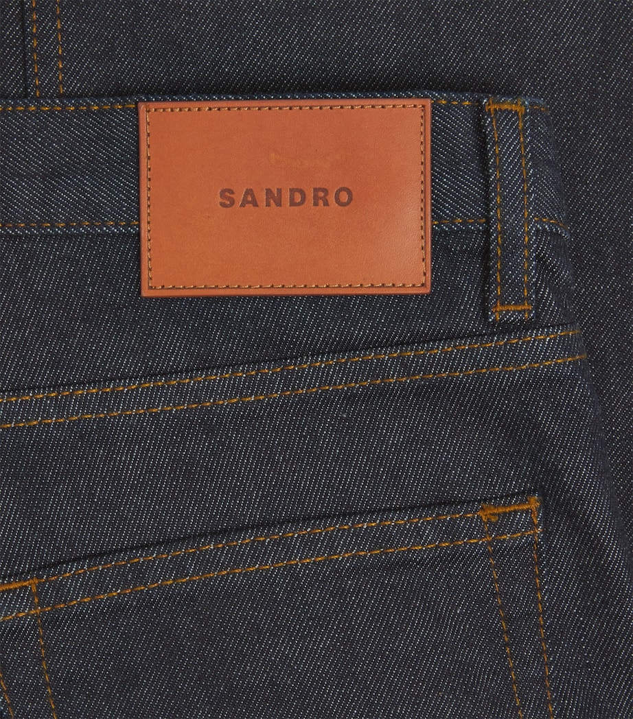 Sandro Paris Mens Slim Jeans Raw Denim Image 6