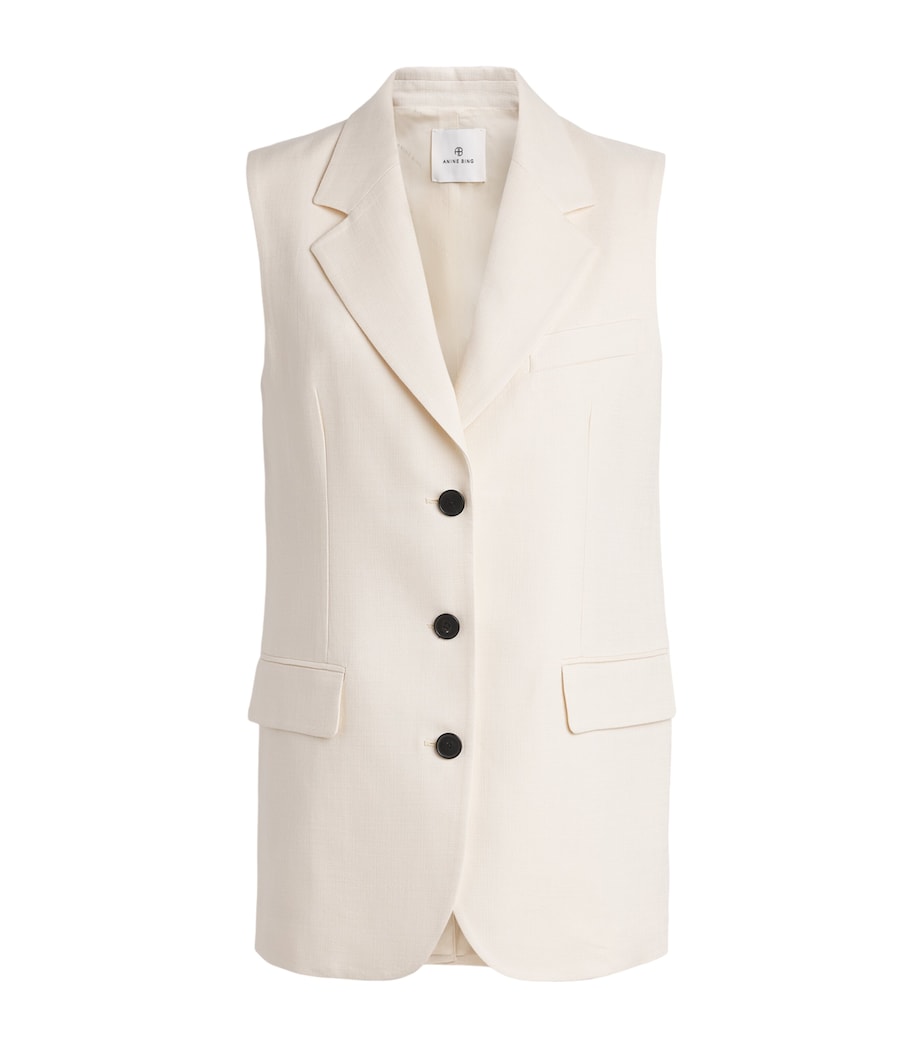ANINE BING Womens Sara Vest Cream Image 1