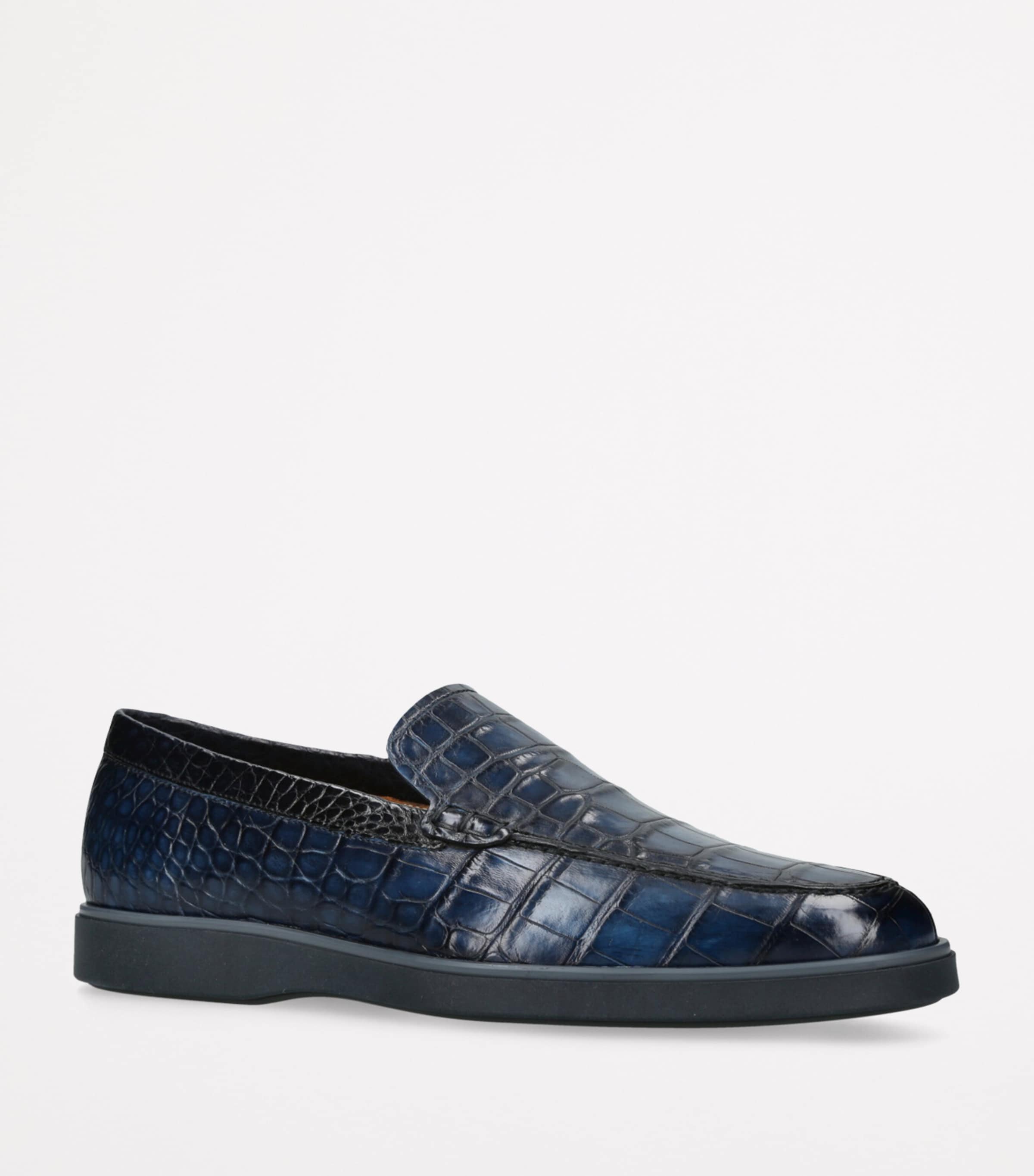 Crocodile Pariaso Low-Top Loafers NAVY Image 3